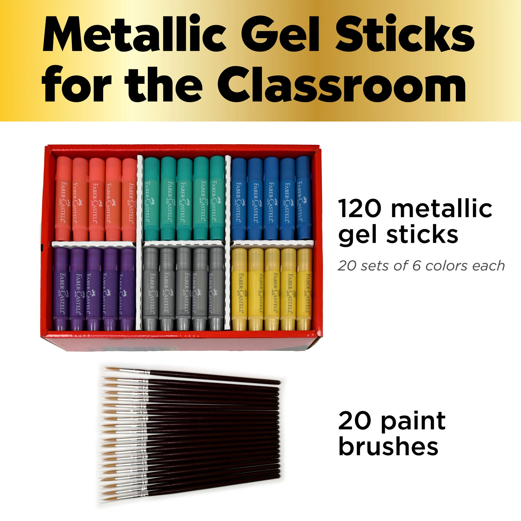 Metallic Gel Stick School Pack - #FC900022 - Image 3