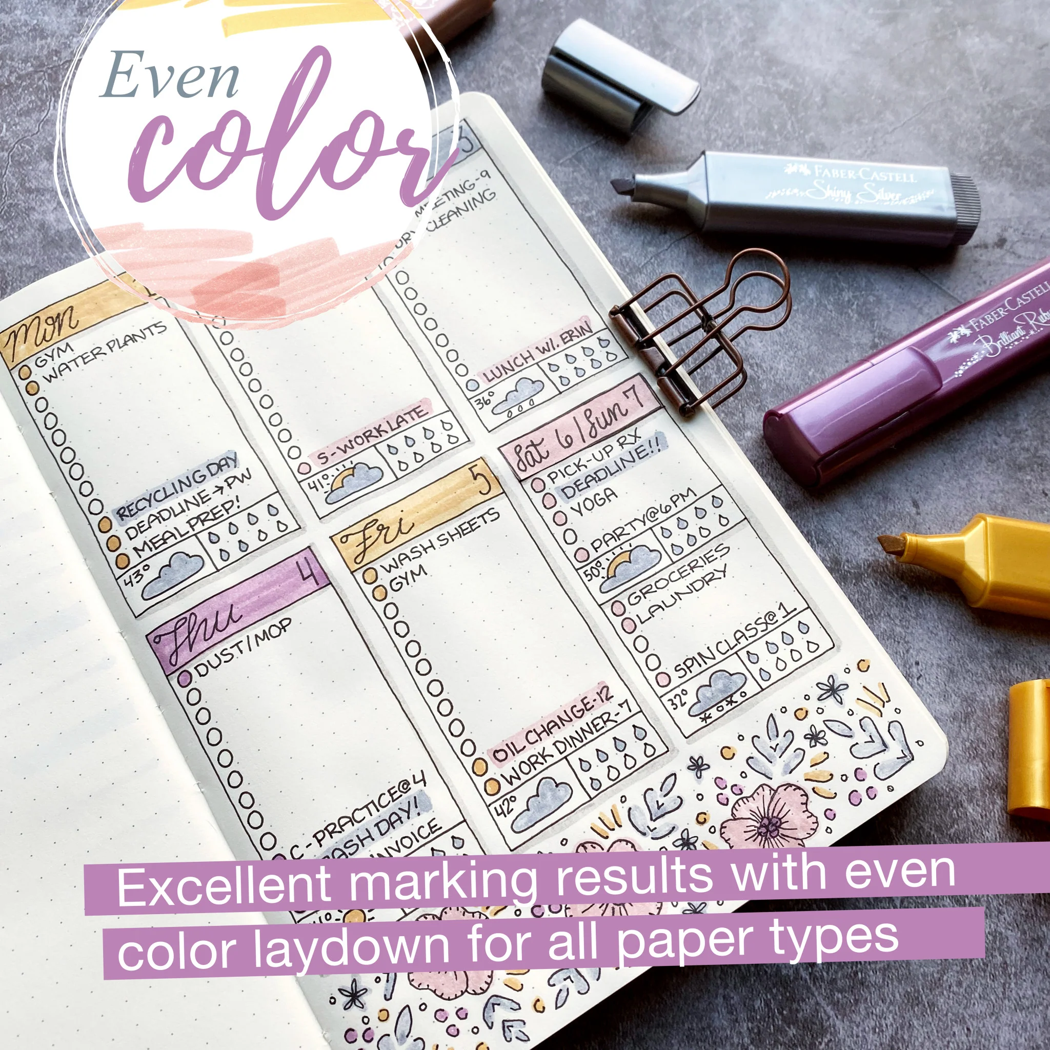 Highlighters, Metallic Colors - Box of 4 - #FC154623 - Image 7