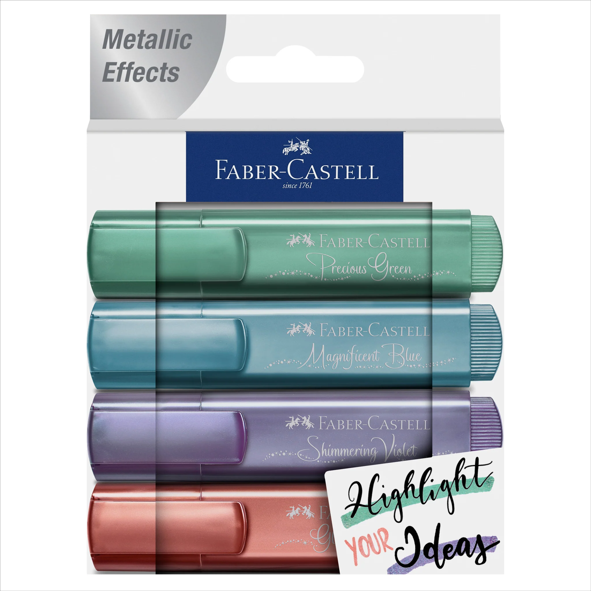 Highlighters, Metallic Colors - Box of 4 - #FC154624 - Image 2
