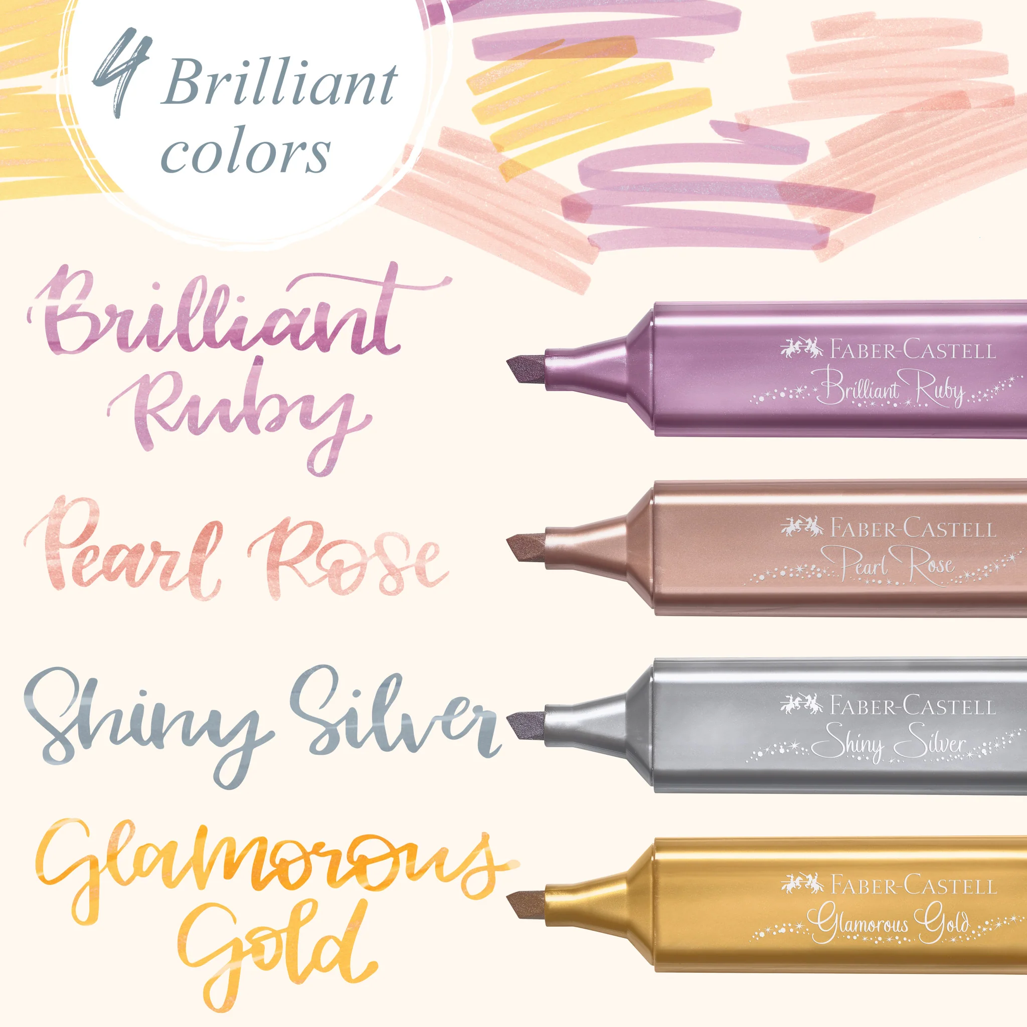 Highlighter Textliner 46 Wallet of 4 Metallic Colors - #FC154640 - Image 6