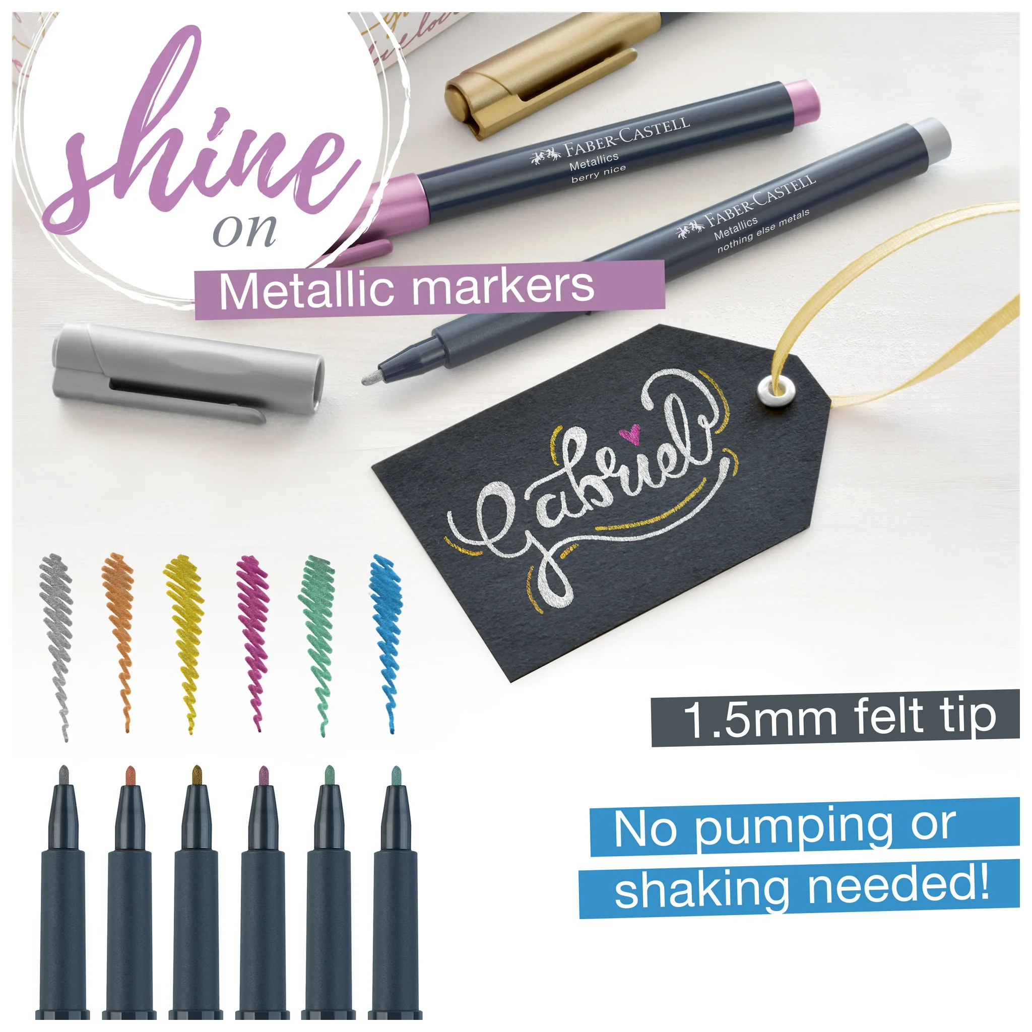 Metallic Markers, Set of 6 - #FC160706 - Image 8