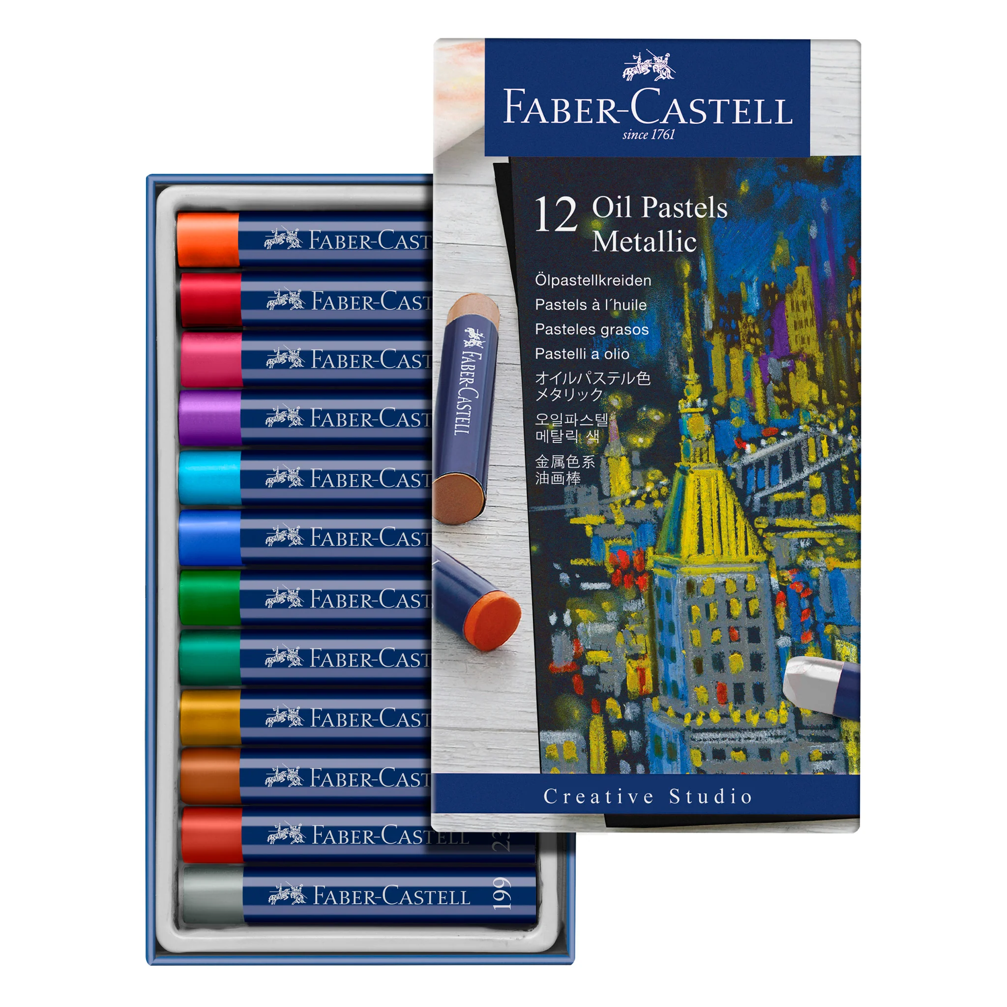 Oil Pastels, Metallic - Set of 12 - #FC127014 - Image 2