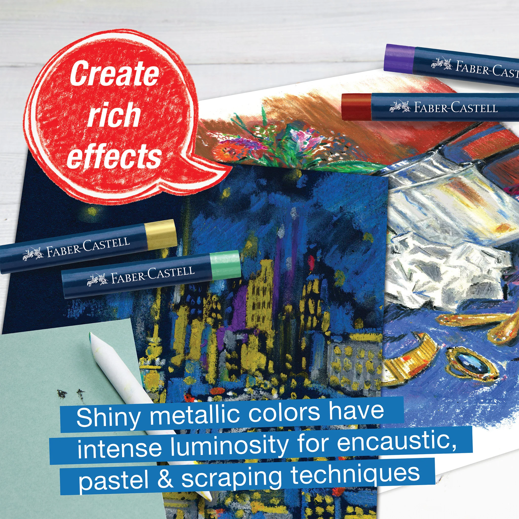 Oil Pastels, Metallic - Set of 12 - #FC127014 - Image 4