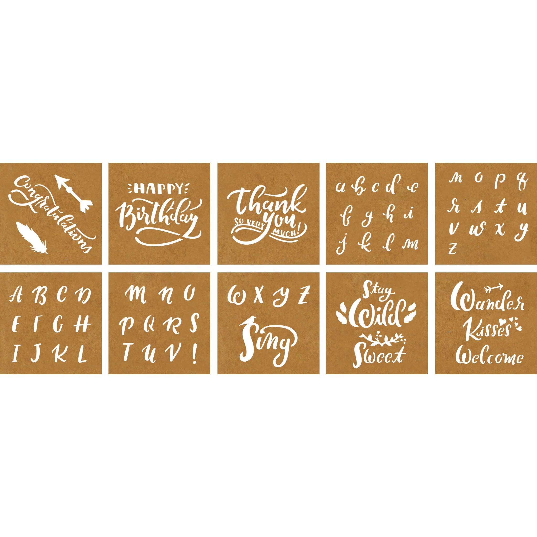 Mixed Media Stencils - Lettering II - #FC770606 - Image 2