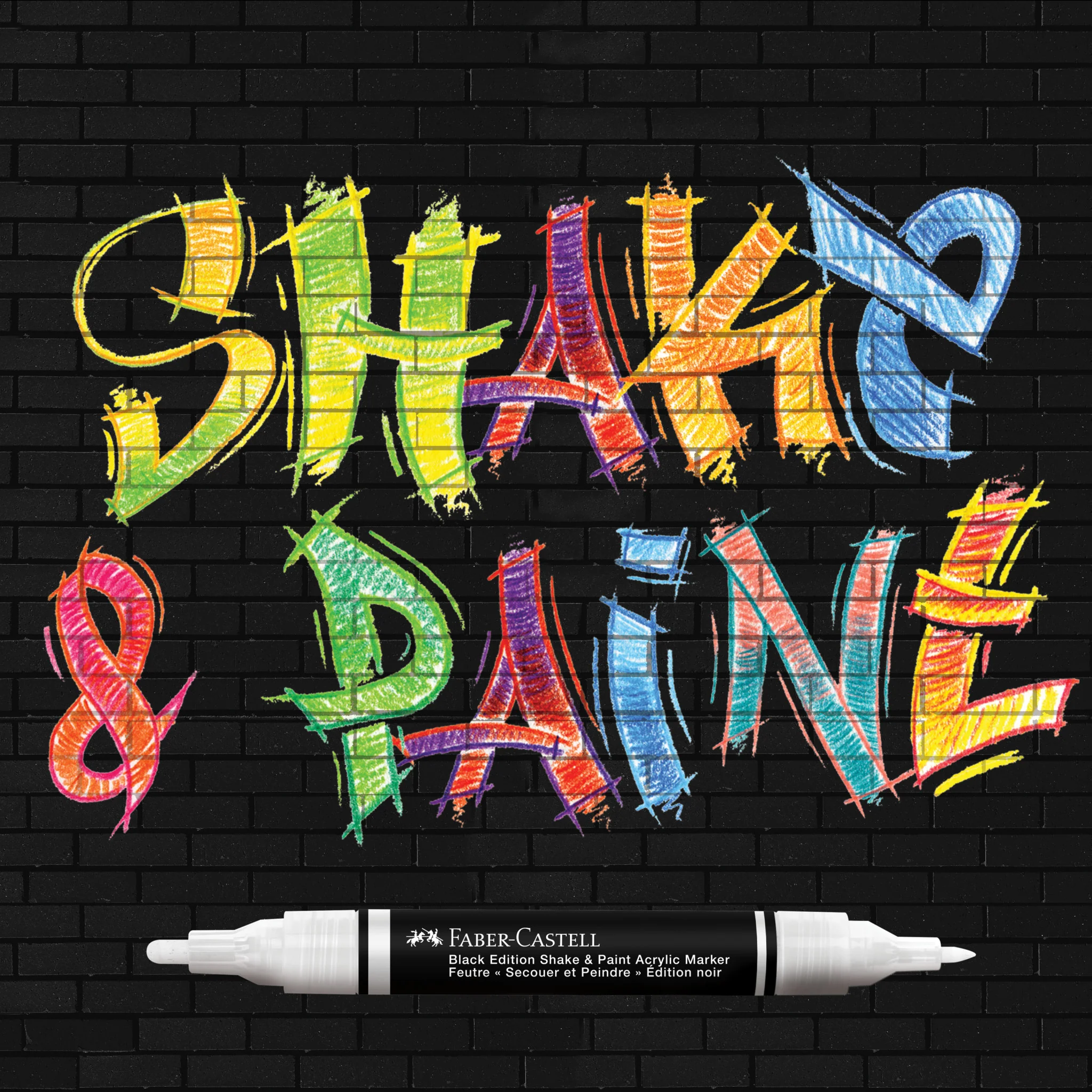 Black Edition Shake & Paint Markers - White 1ct - #FC285511 - Image 3