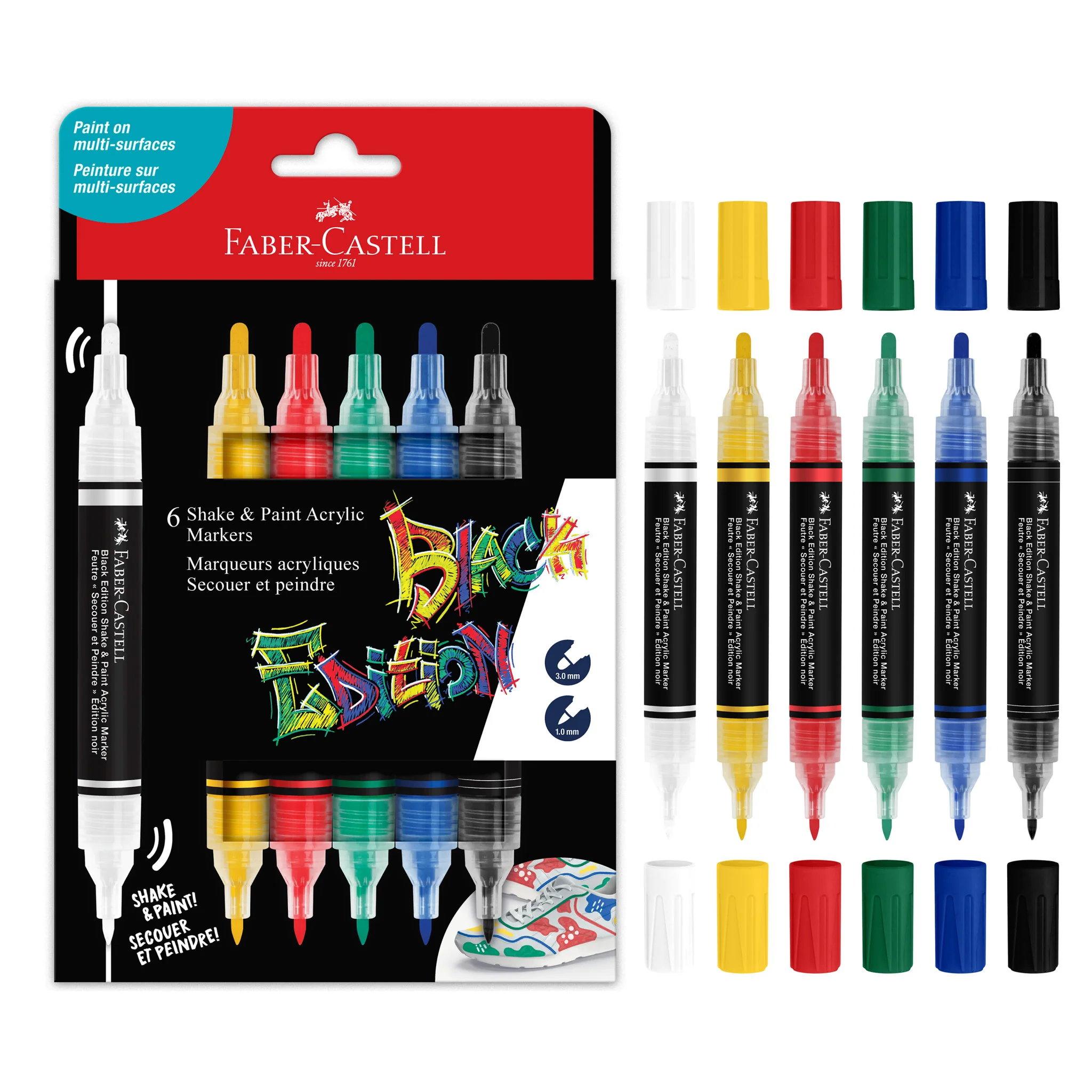 Black Edition Shake & Paint Markers - 6ct Classic - #FC285507 - Image 2