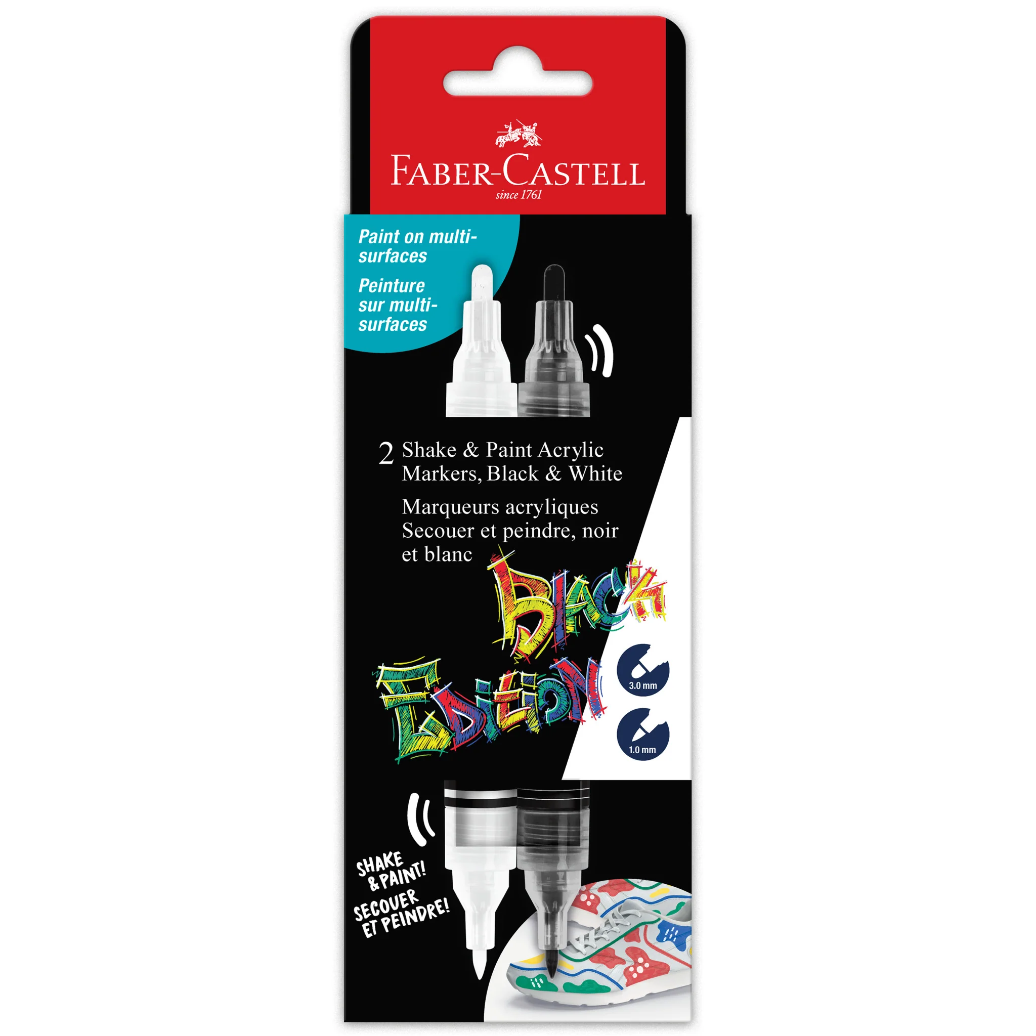 Black Edition Shake & Paint Markers - Black & White 2ct - #FC285503