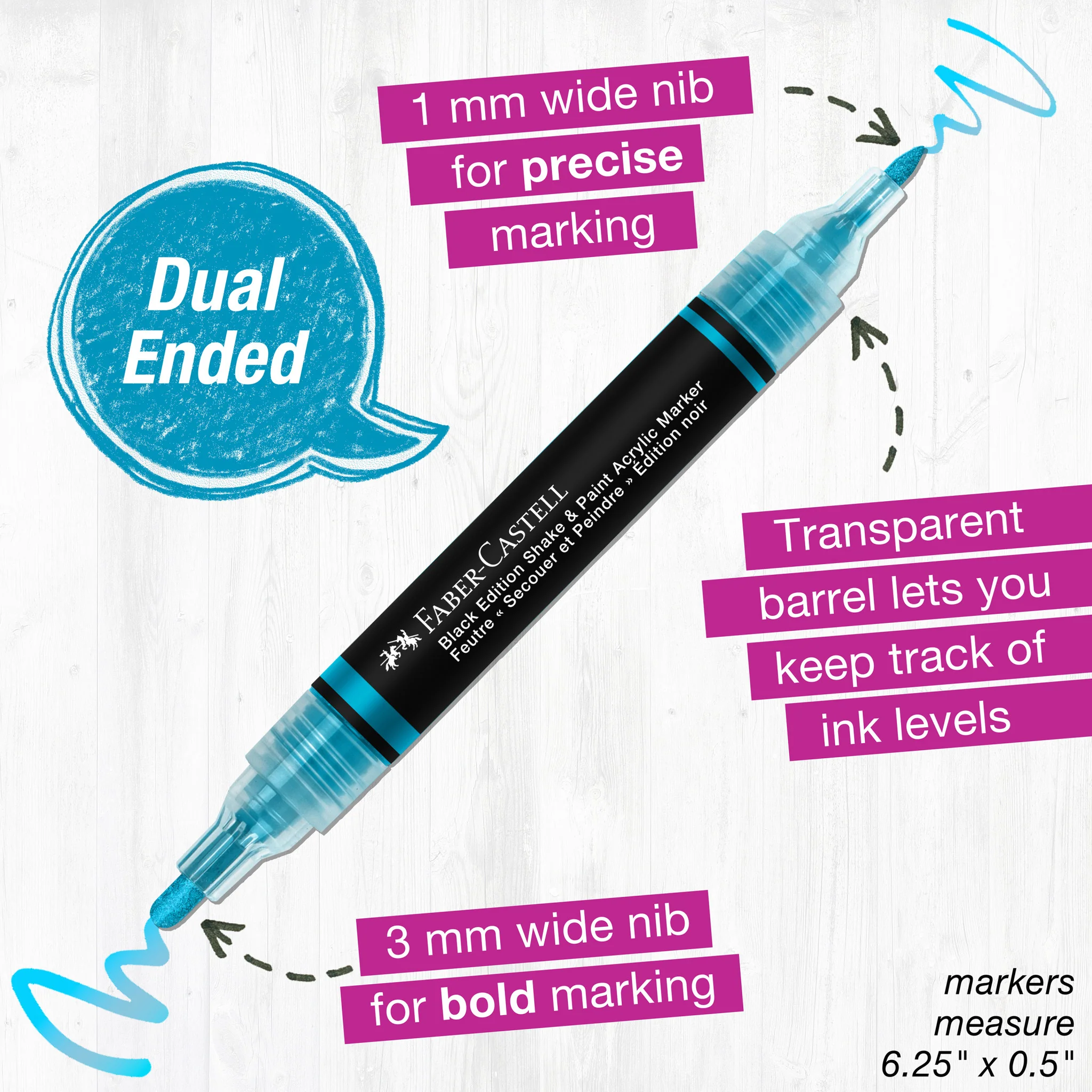 Black Edition Shake & Paint Markers - 6ct Metallic - #FC285517 - Image 4