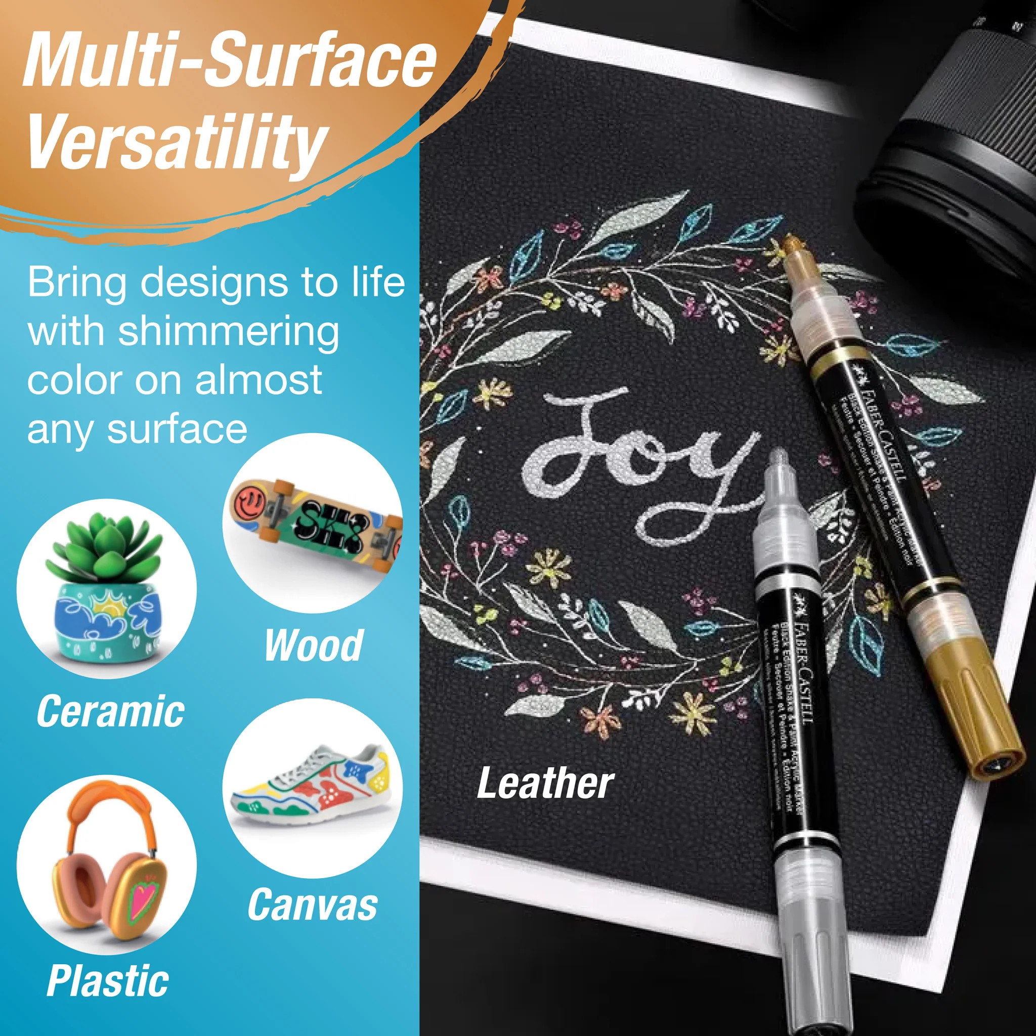Black Edition Shake & Paint Markers - 6ct Metallic - #FC285517 - Image 7