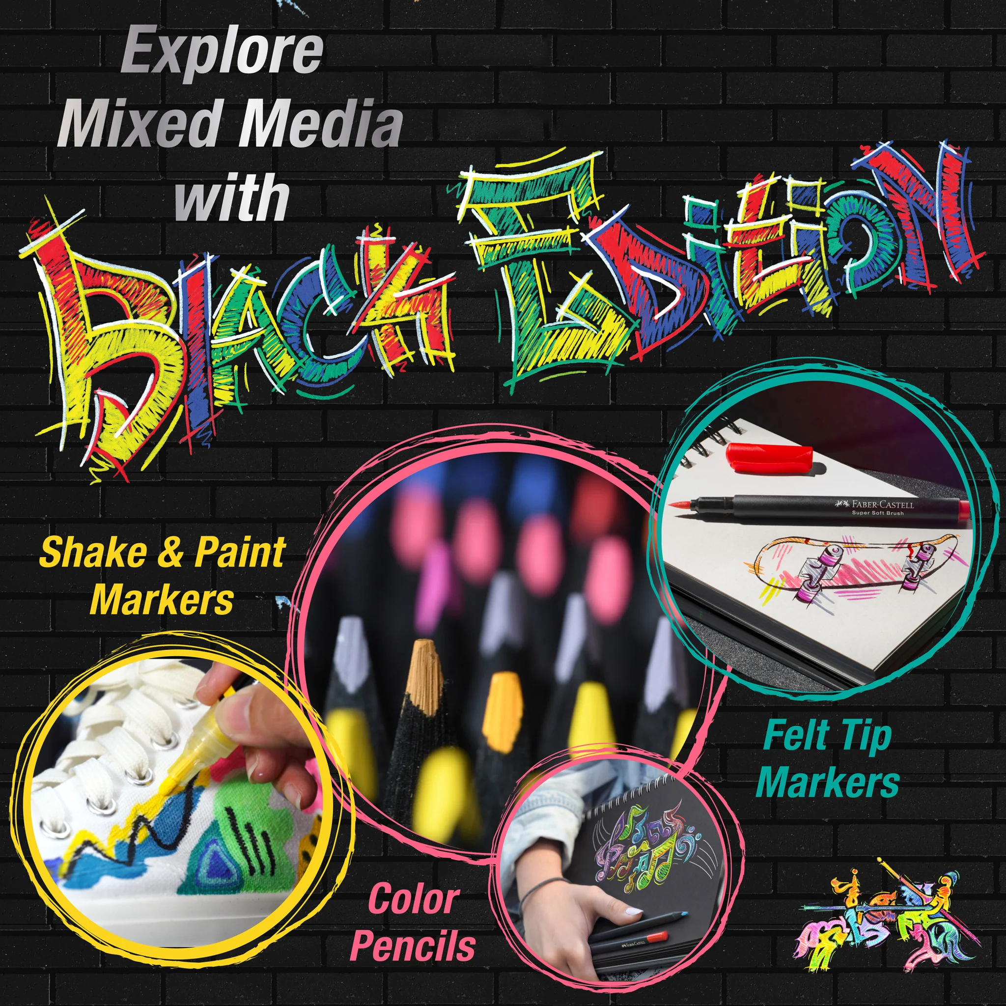Black Edition Shake & Paint Markers - 6ct Metallic - #FC285517 - Image 9