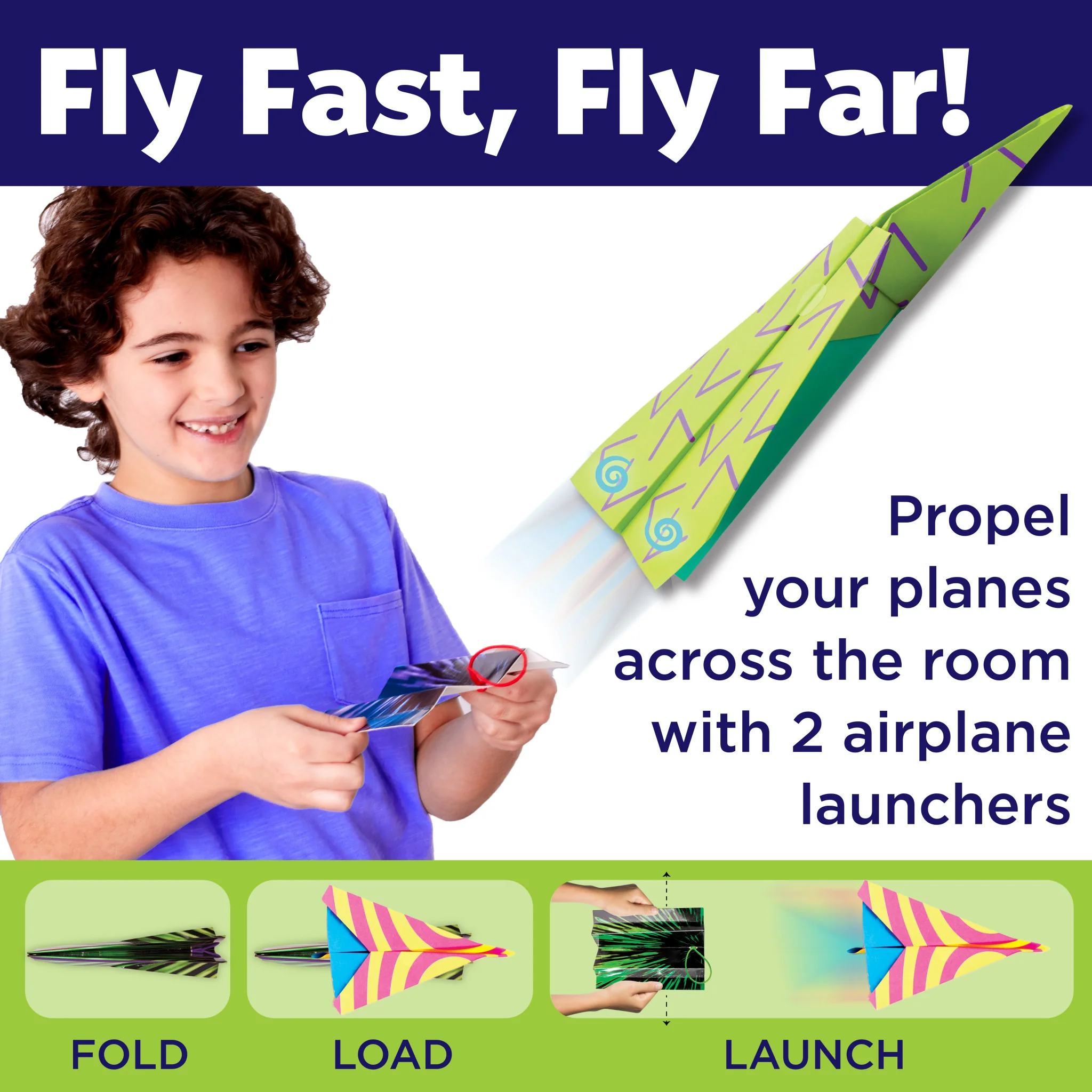 Stunt Squadron Neon Glow Paper Airplanes - #6436000 - Image 2