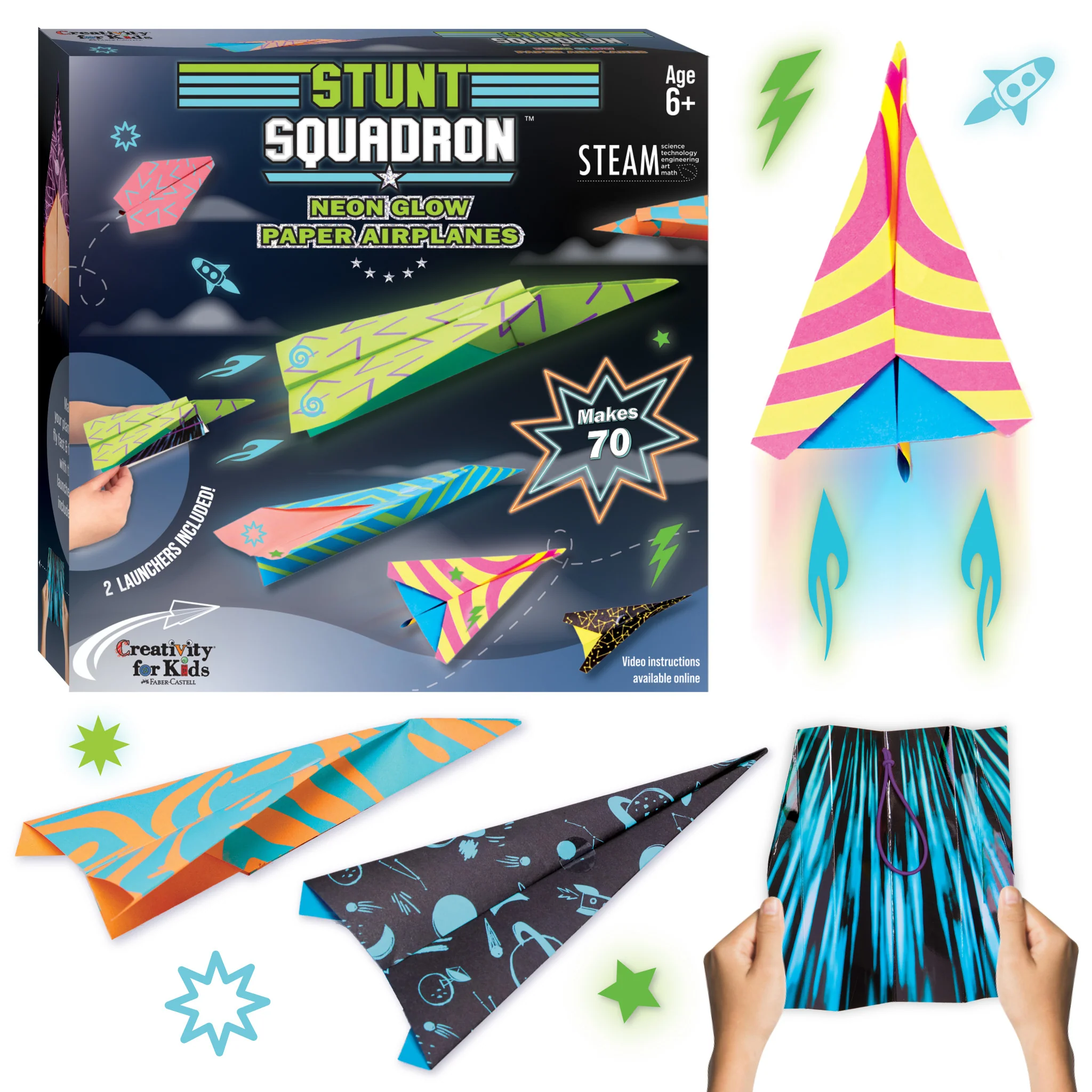 Stunt Squadron Neon Glow Paper Airplanes - #6436000 - Image 9