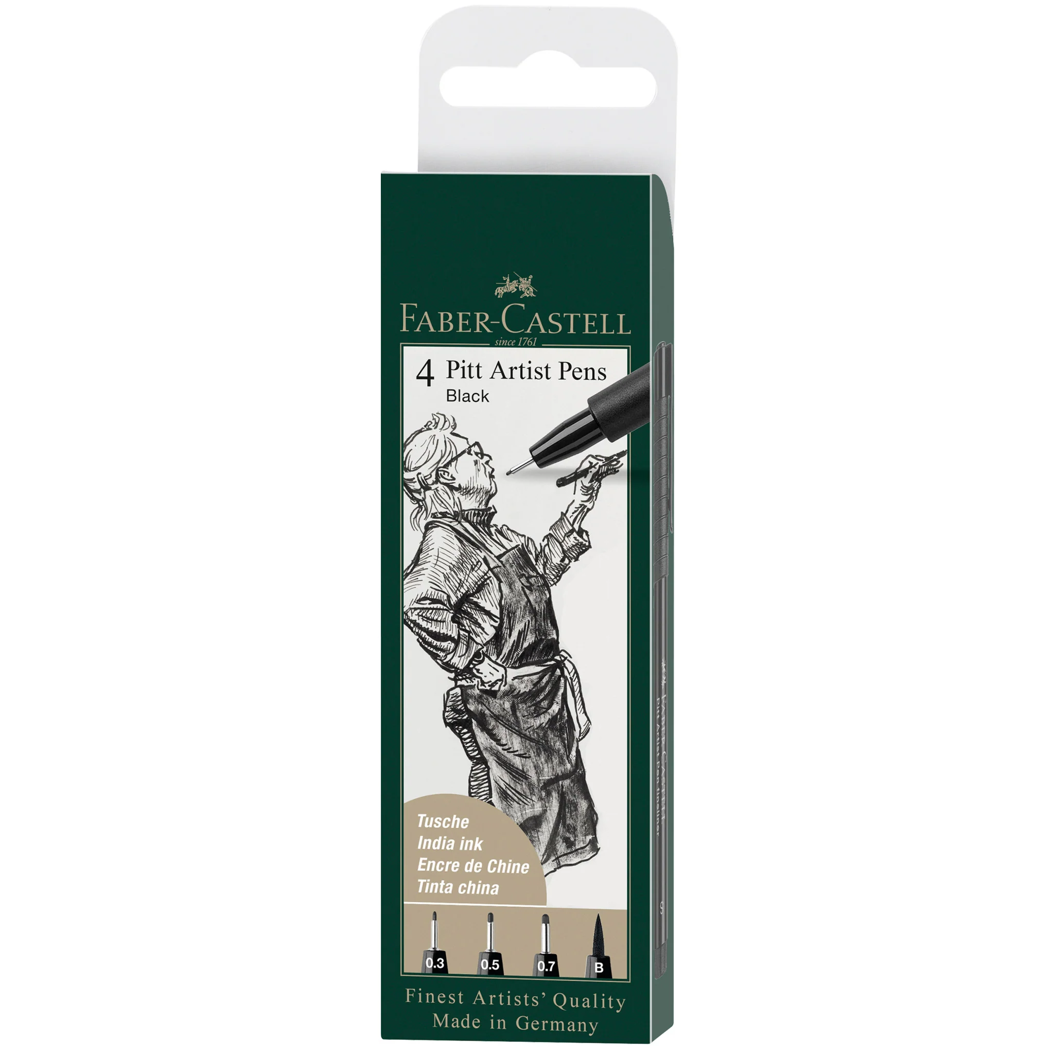 Pitt Artist Pen, #199 Black (S, F, M, B) - #FC567100