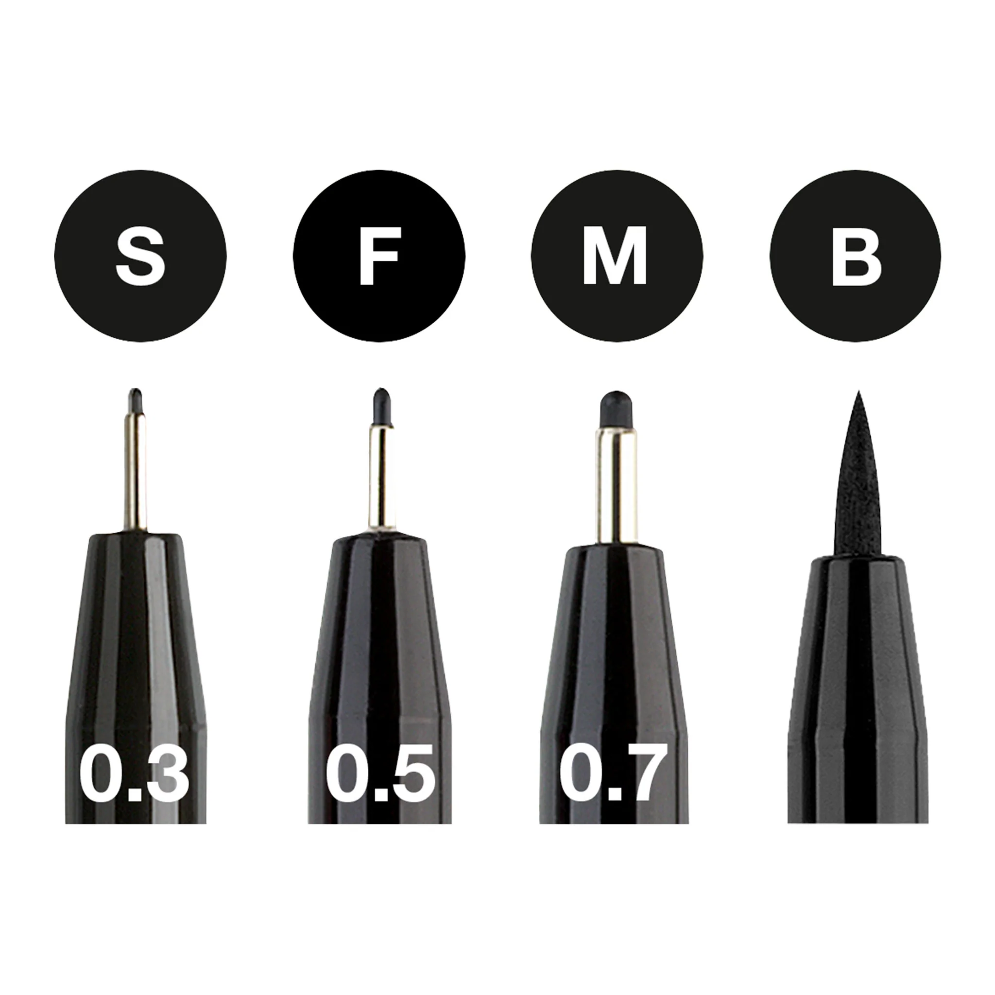 Pitt Artist Pen, #199 Black (S, F, M, B) - #FC567100 - Image 2
