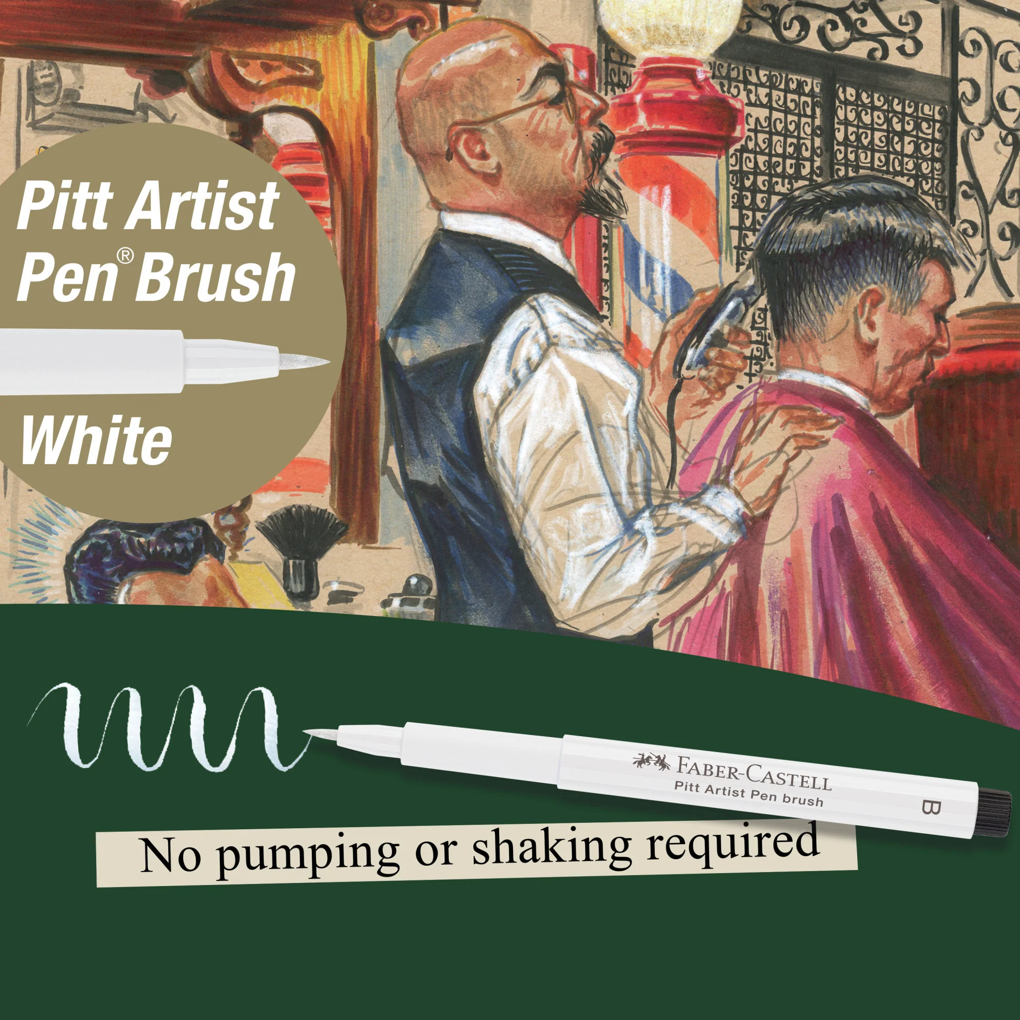 Pitt Artist Pen Brush - #101 White - #FC167401 - Image 3