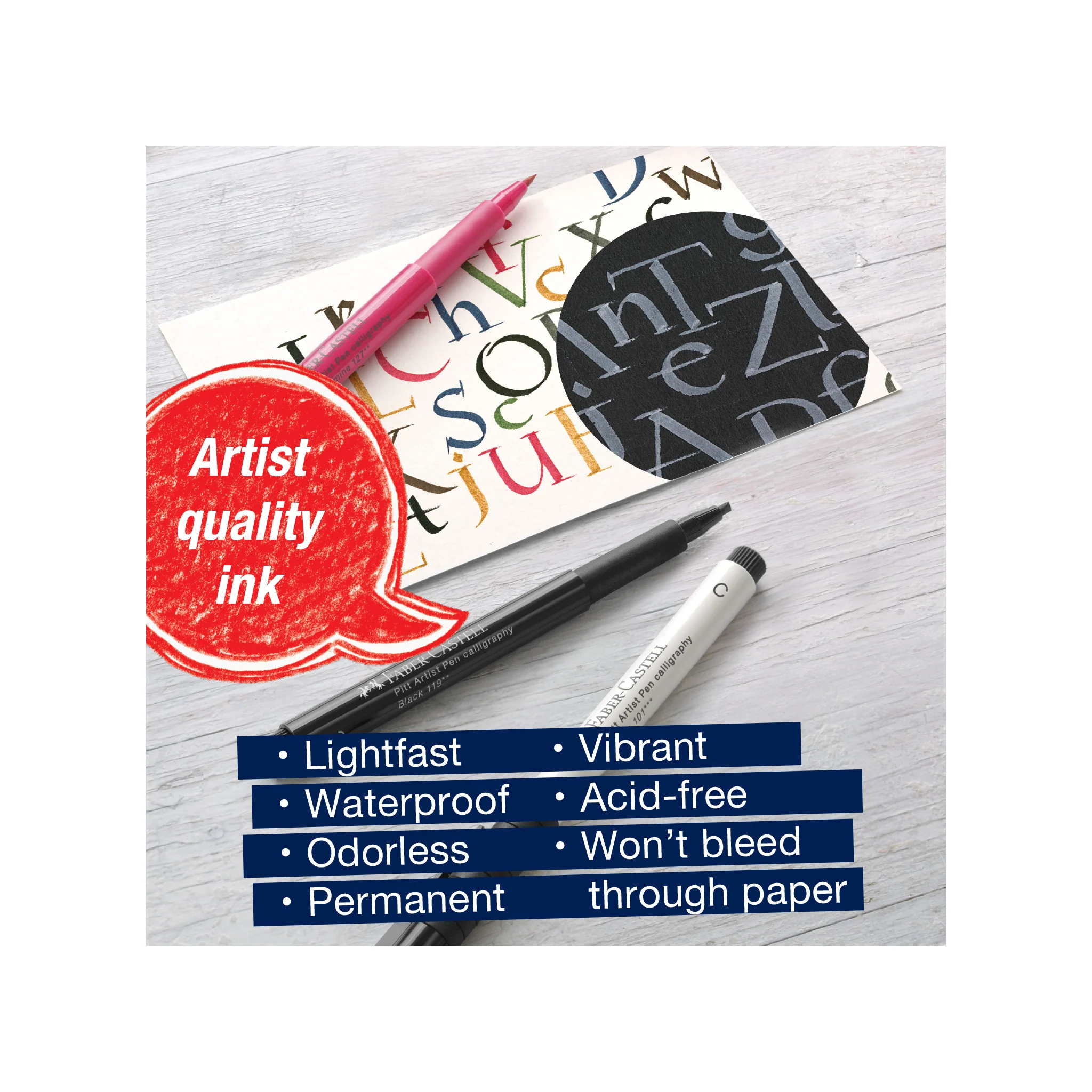 Pitt Artist Pen, Calligraphy Art - Subtle Tones Set of 6 - #FC770097 - Image 4