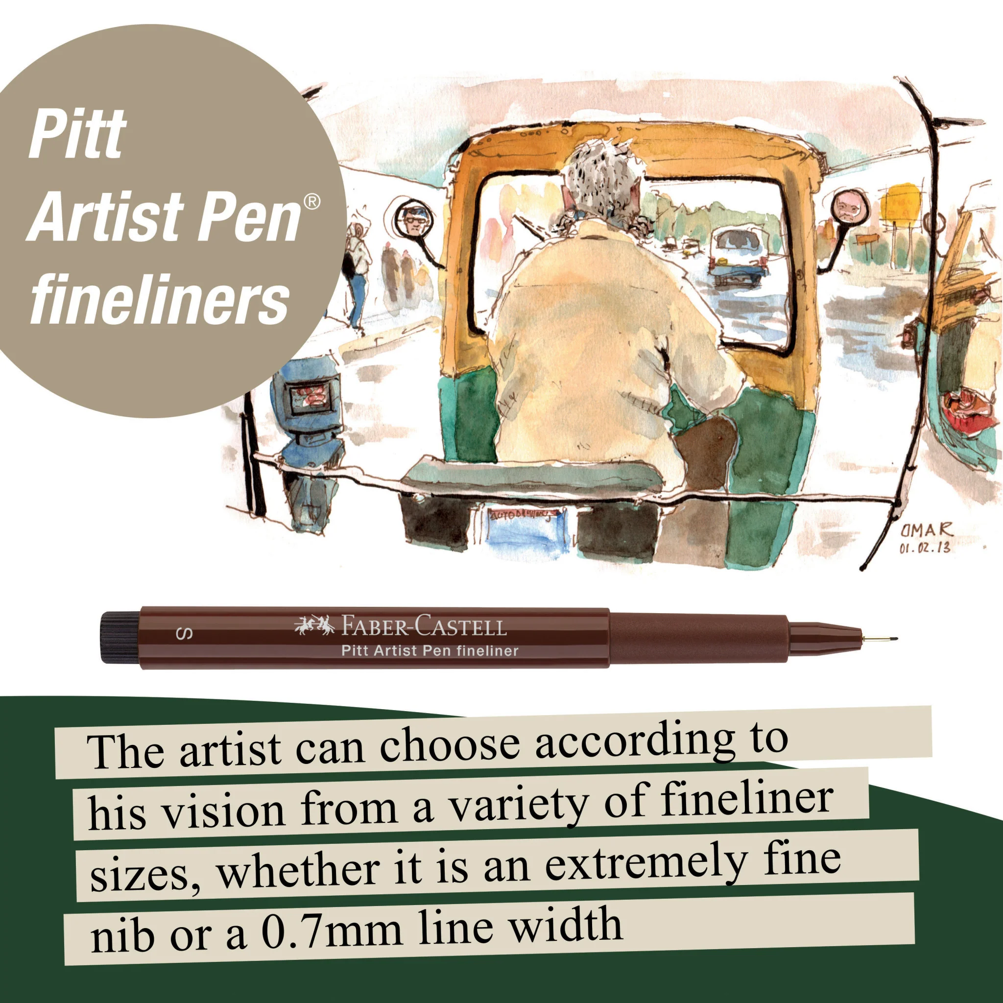 Pitt Artist Pen, #175 Dark Sepia (S, F, M, B) - #FC167101 - Image 6