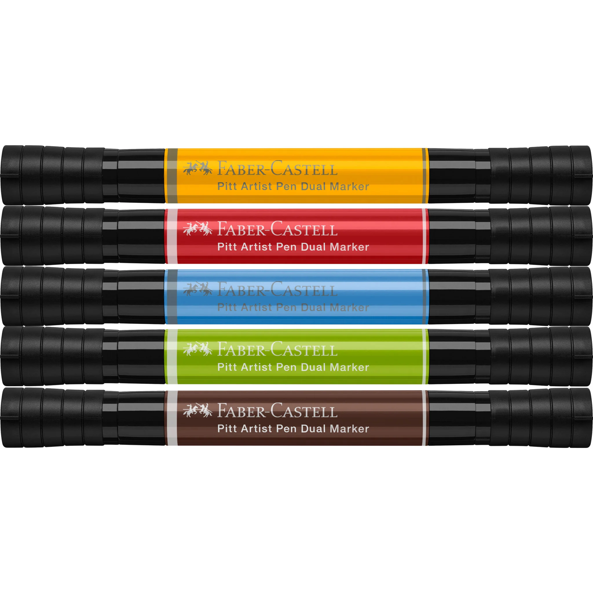 Pitt Artist Pen Dual Markers, Basic Tones - Wallet of 5  - #FC800170 - Image 3