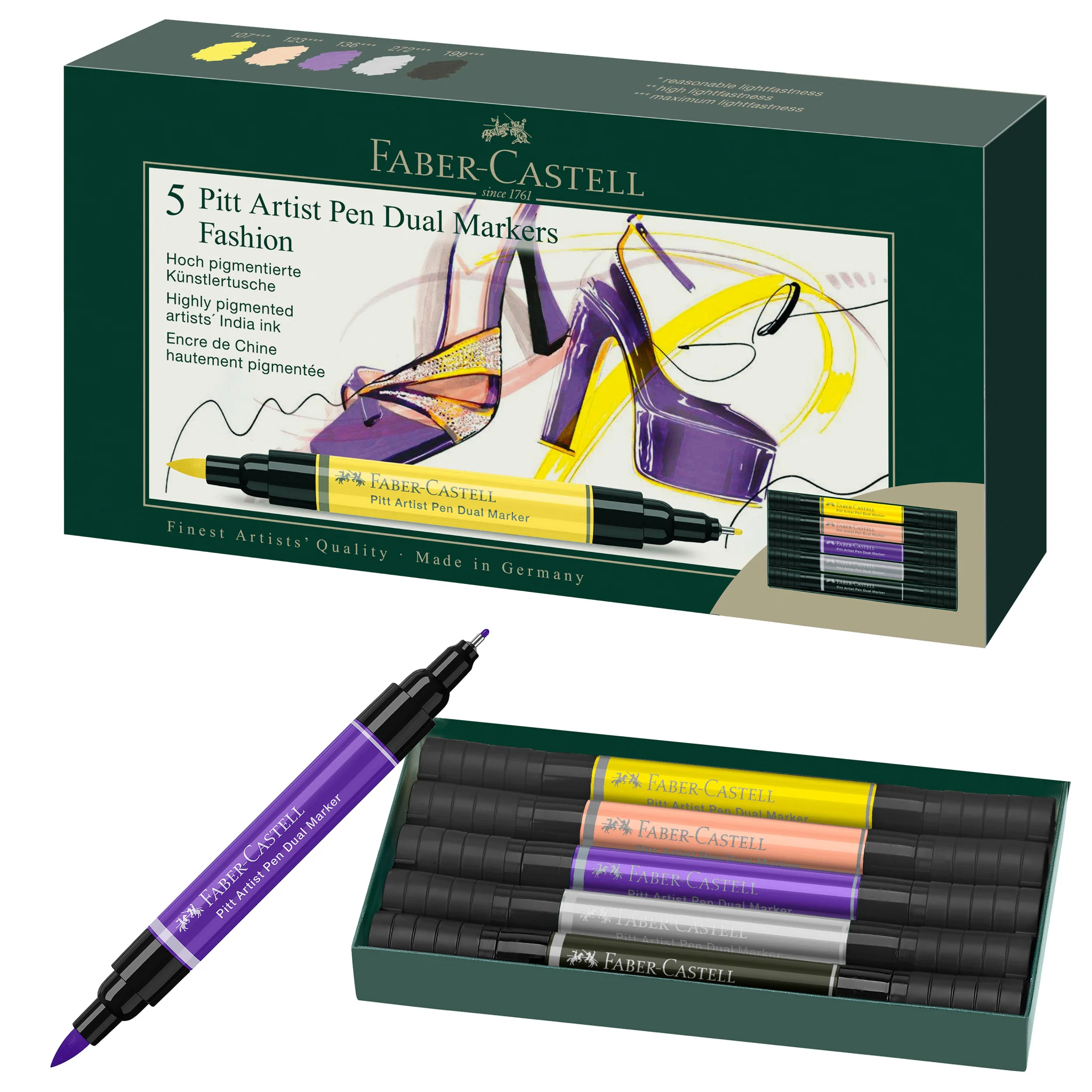 Pitt Artist Pen Dual Marker India ink, wallet of 5, Fashion
 - #FC162006 - Image 2