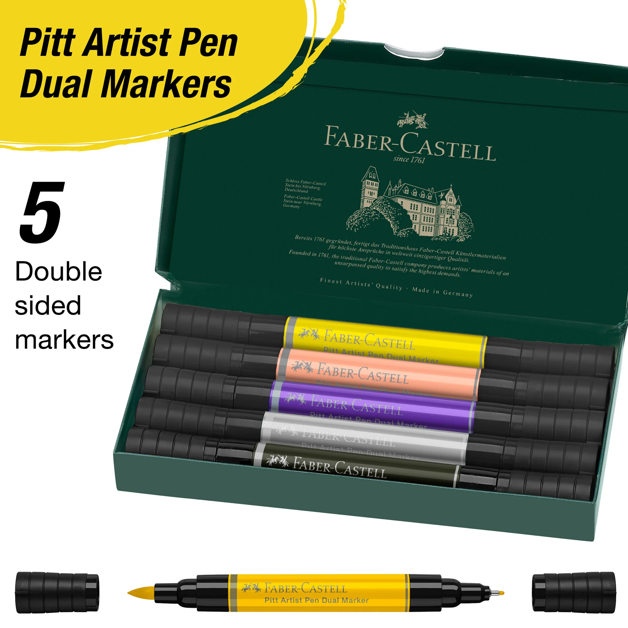 Pitt Artist Pen Dual Marker India ink, wallet of 5, Fashion
 - #FC162006 - Image 3