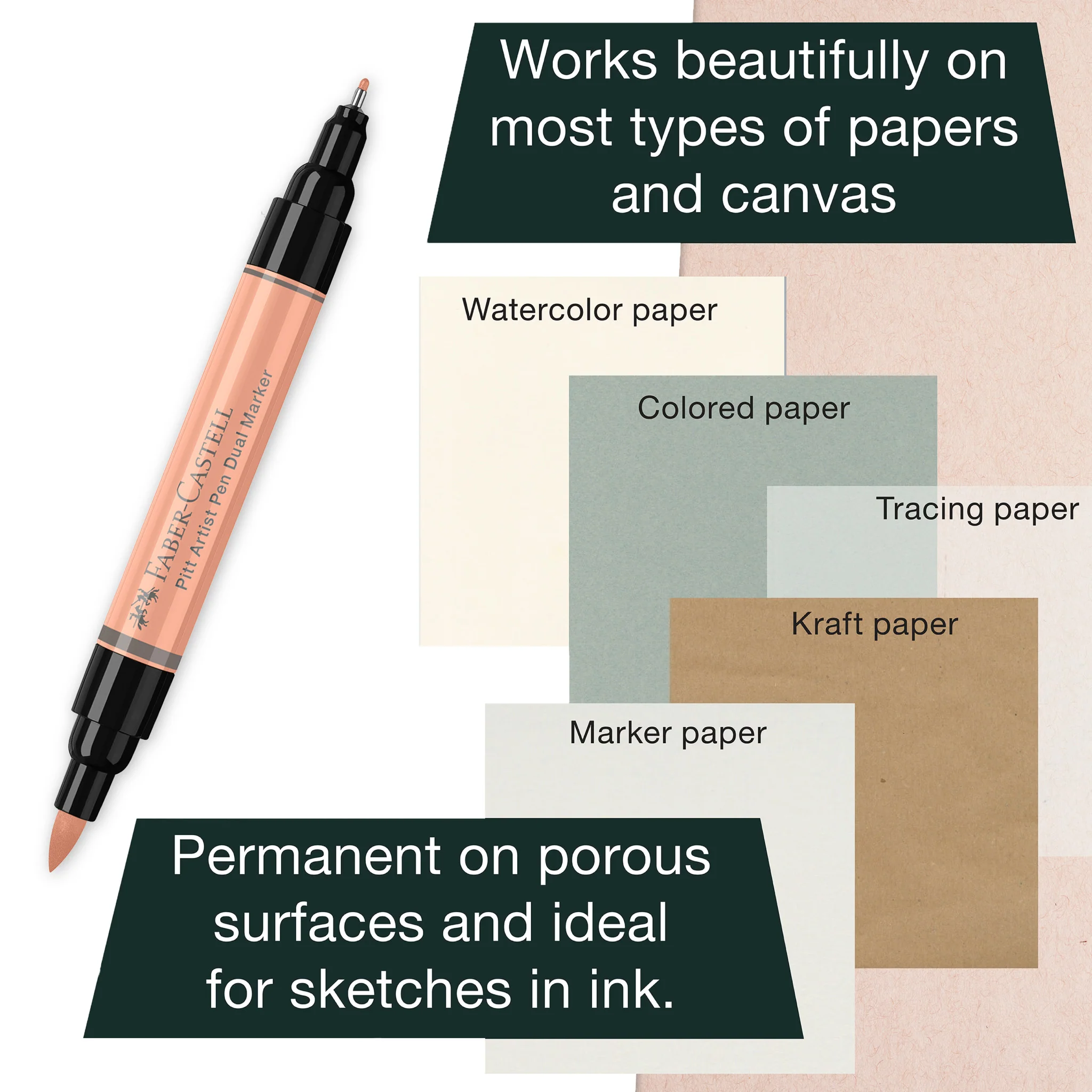Pitt Artist Pen Dual Marker India ink, wallet of 5, Fashion
 - #FC162006 - Image 6