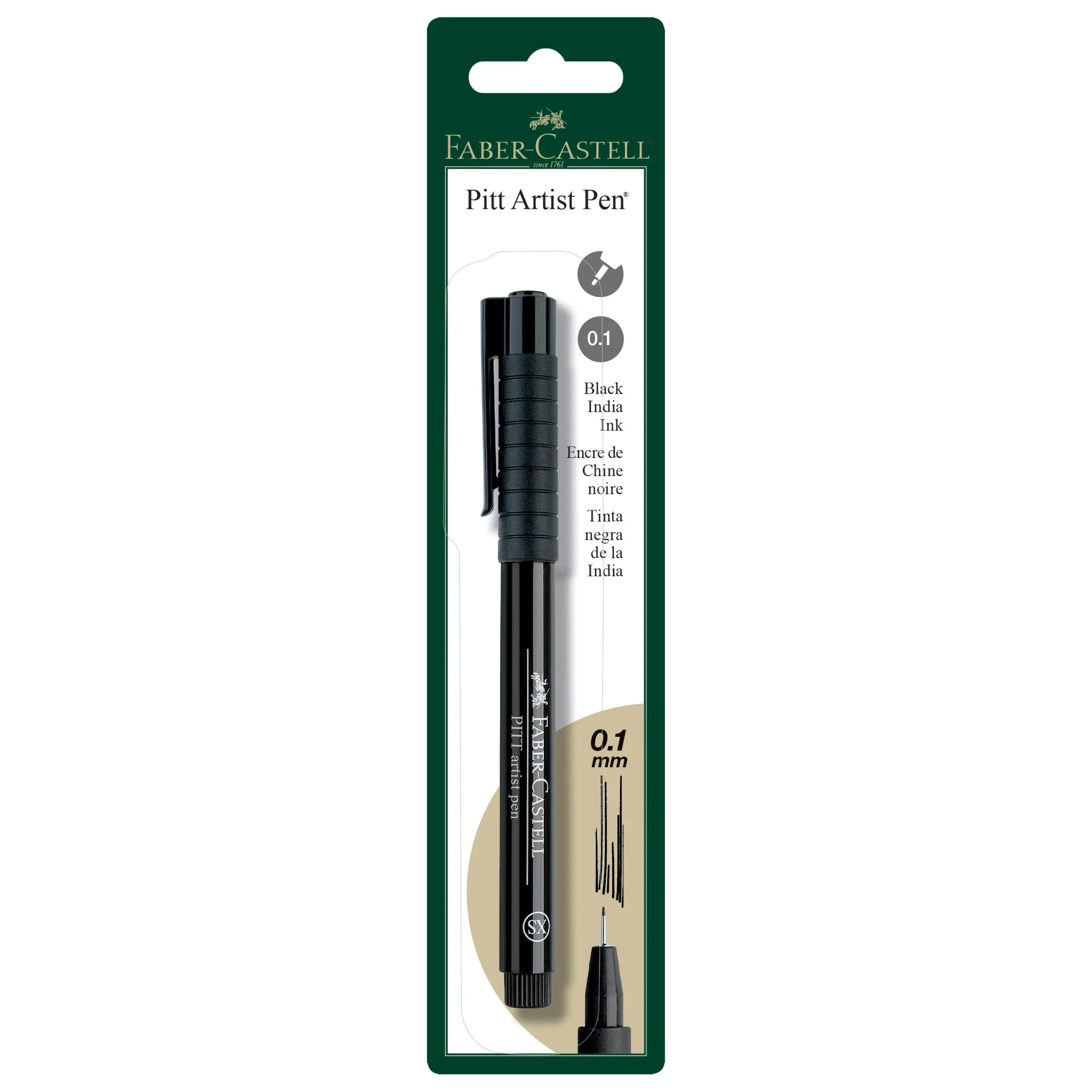 Pitt Artist Pen, Extra Superfine - #199 Black - #FC800066T