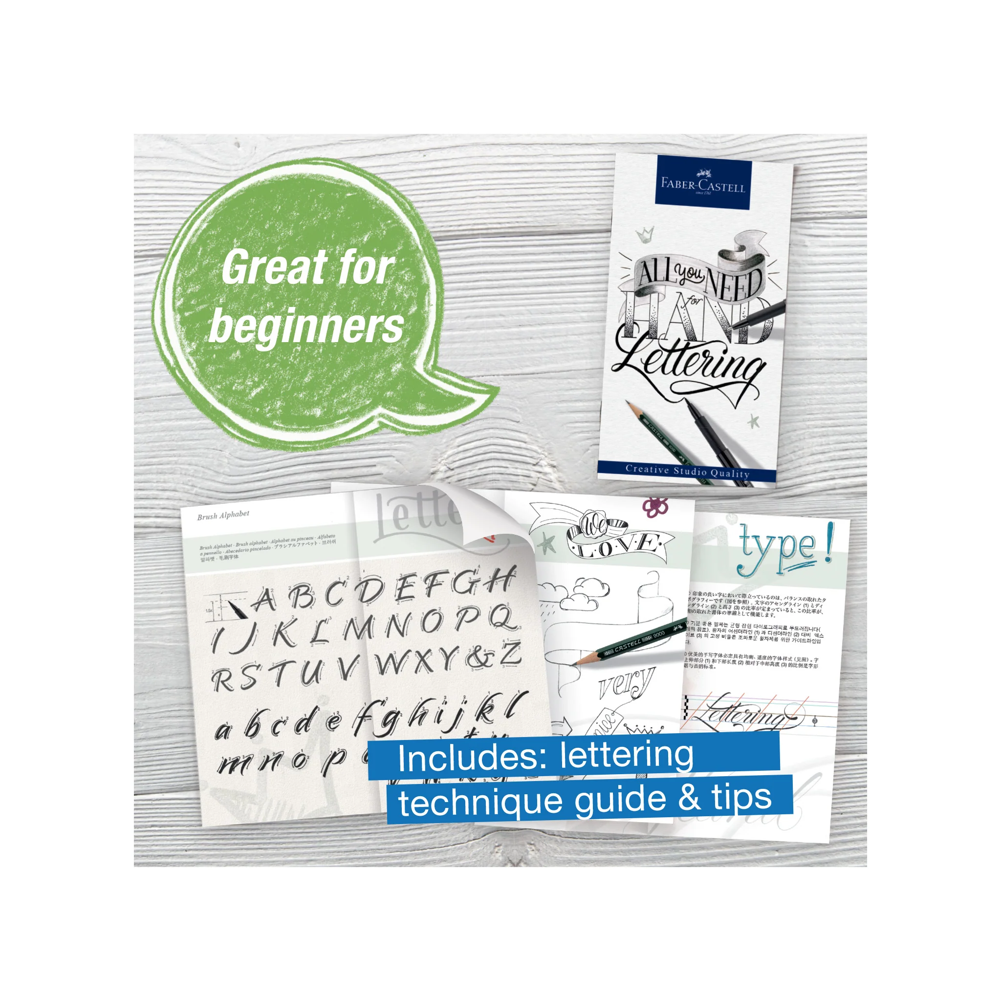 Pitt Artist Pen, Hand Lettering Starter Set - Wallet of 8 - #FC267118 - Image 6
