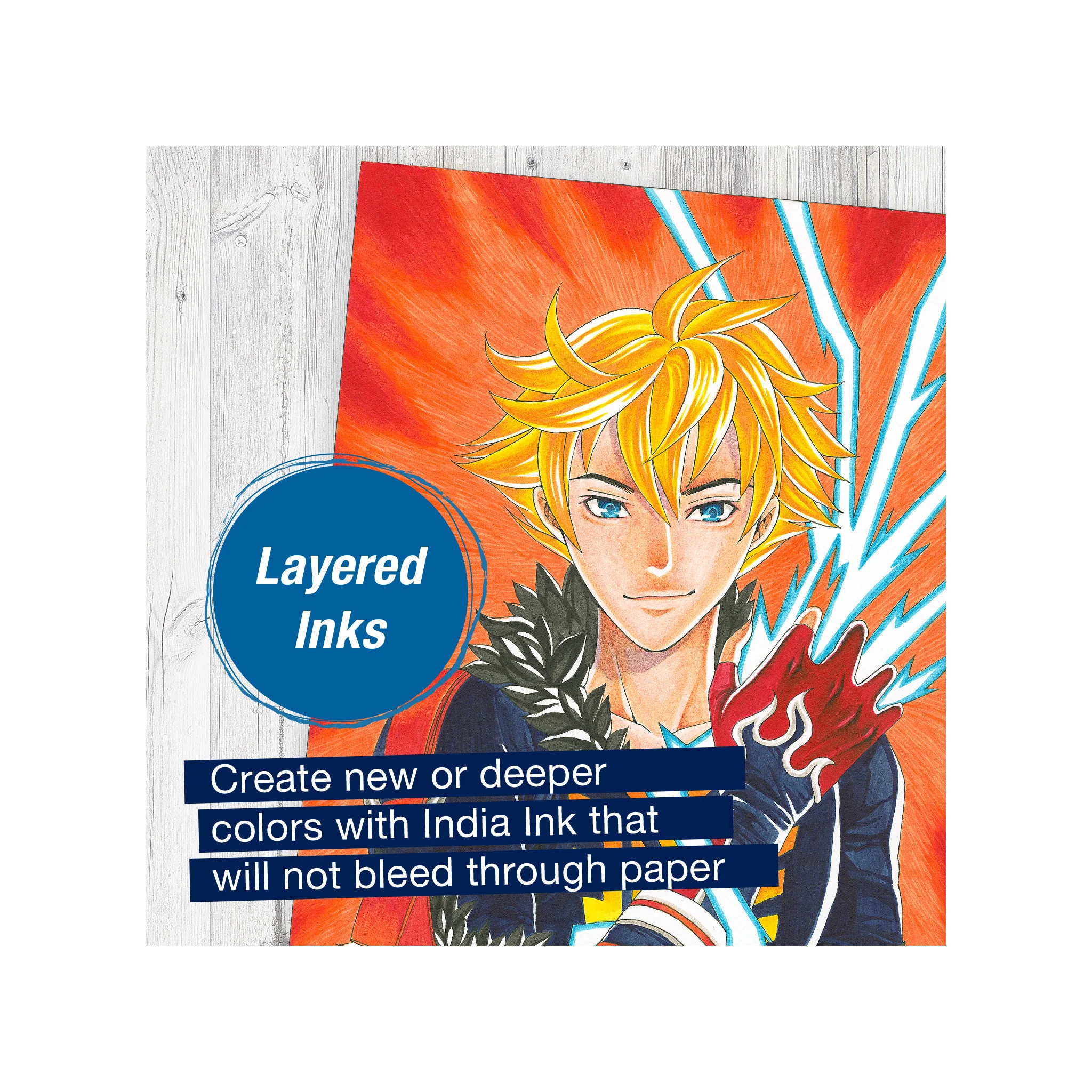 Pitt Artist Pen, Manga Shonen Set - Wallet of 6 - #FC167157 - Image 5
