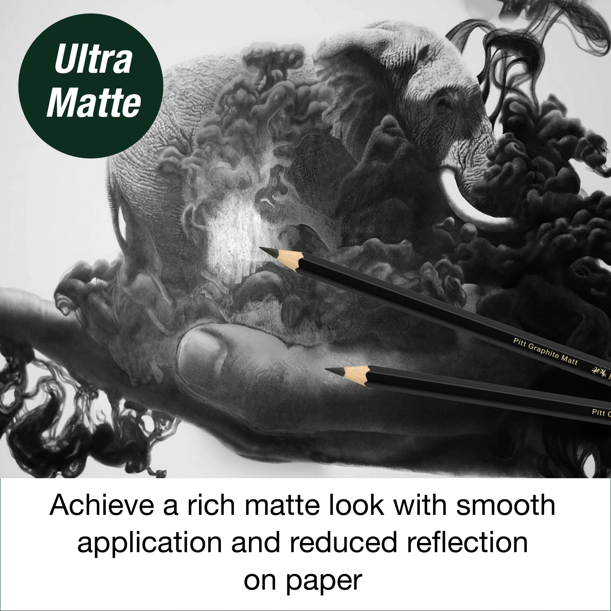 Pitt Graphite Matte, Sketching Set (2B, 6B, 10B, 14B) - #FC115298 - Image 9