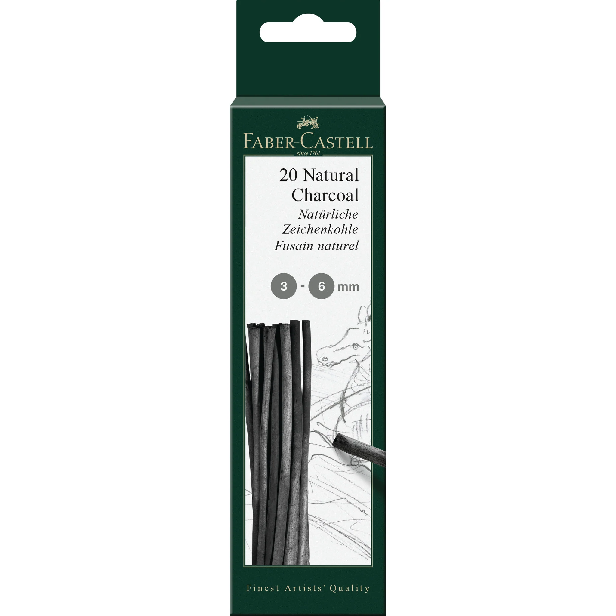 Pitt Natural Willow Charcoal Sticks, Box of 20 - #FC129198