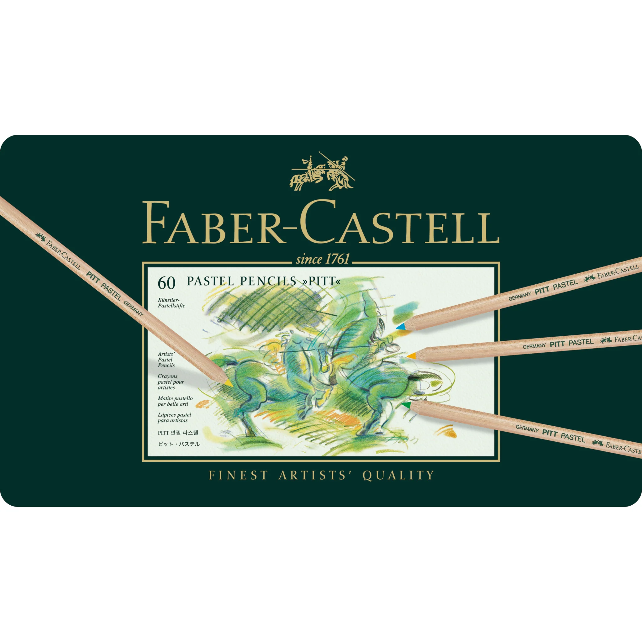 Pitt Pastel Pencils, Tin of 60 - #FC112160