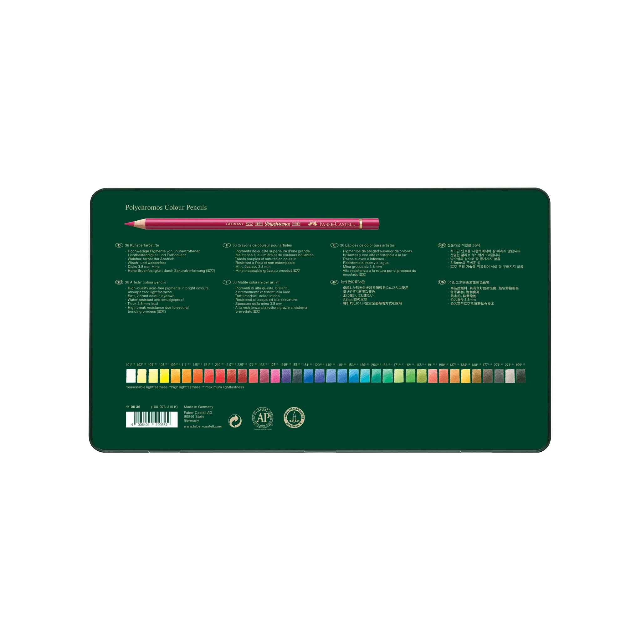 Polychromos Artists' Color Pencils, Tin of 36 - #FC110036 - Image 4