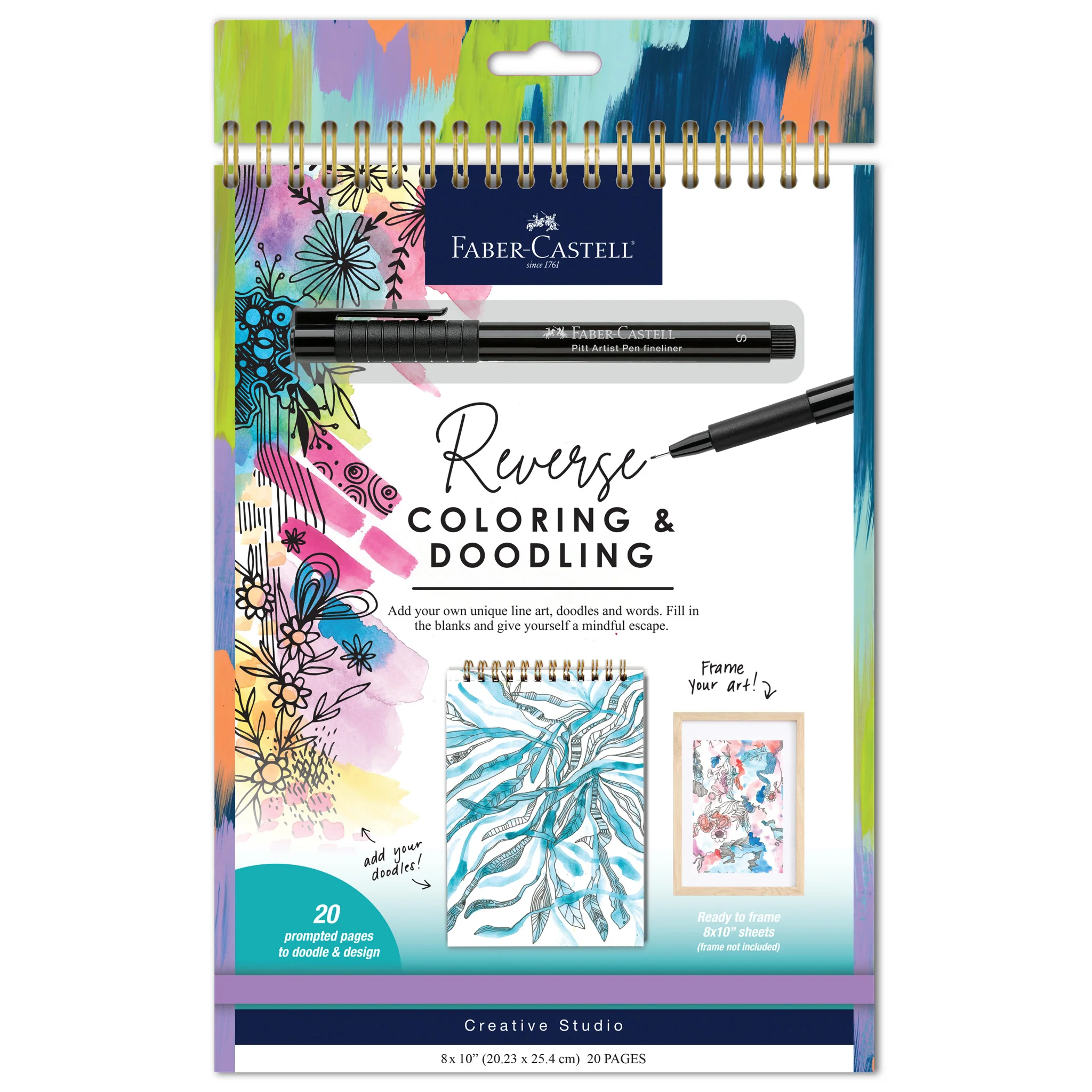 Reverse Coloring & Doodling Book - Brights Edition - #FC770425