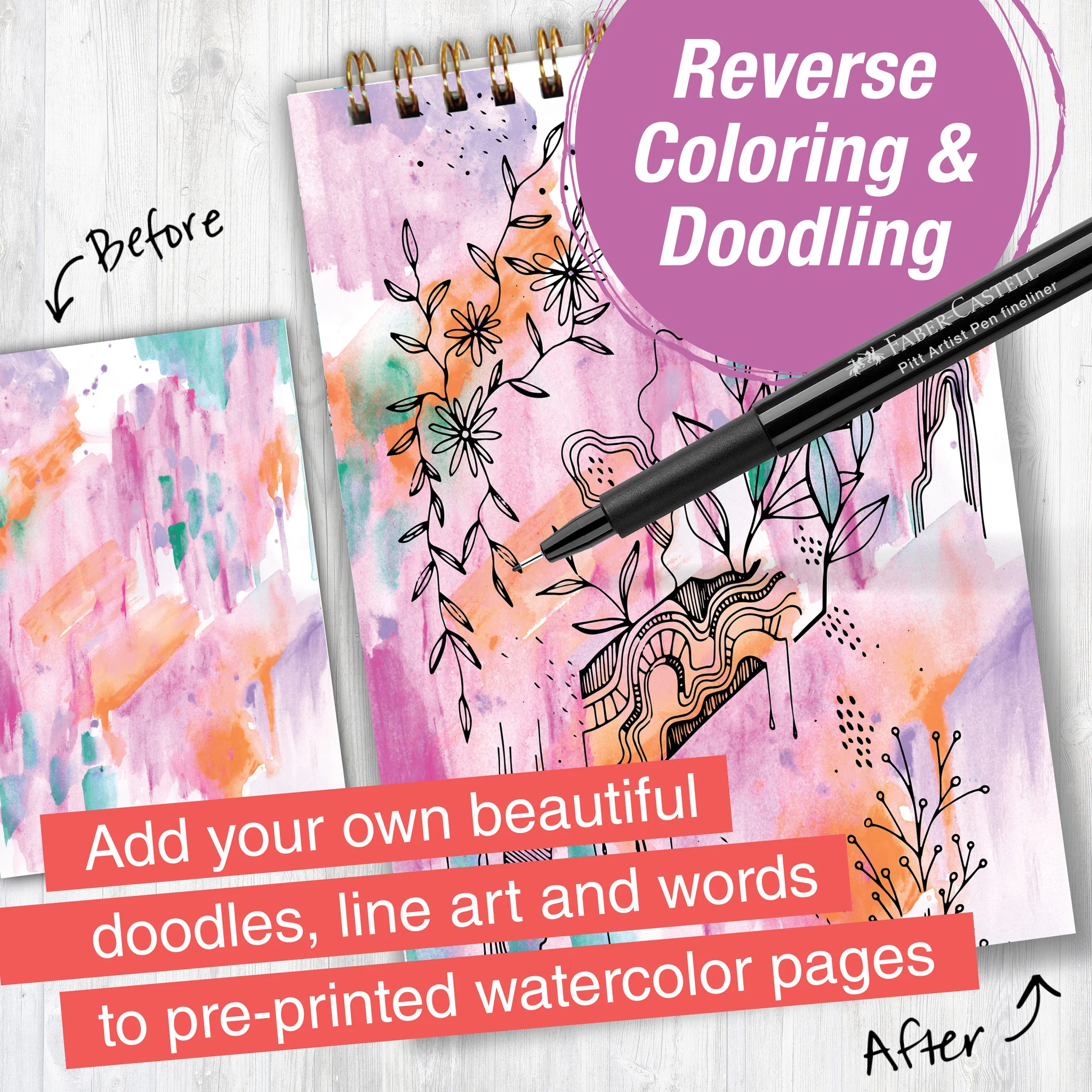 Reverse Coloring & Doodling Book - Brights Edition - #FC770425 - Image 3