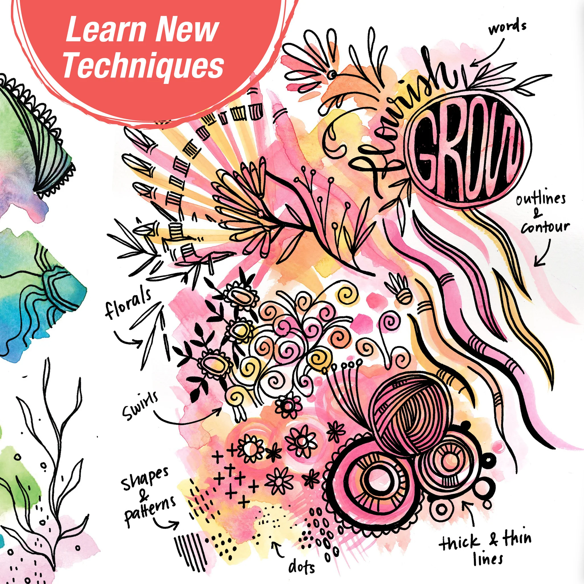 Reverse Coloring & Doodling Book - Brights Edition - #FC770425 - Image 5