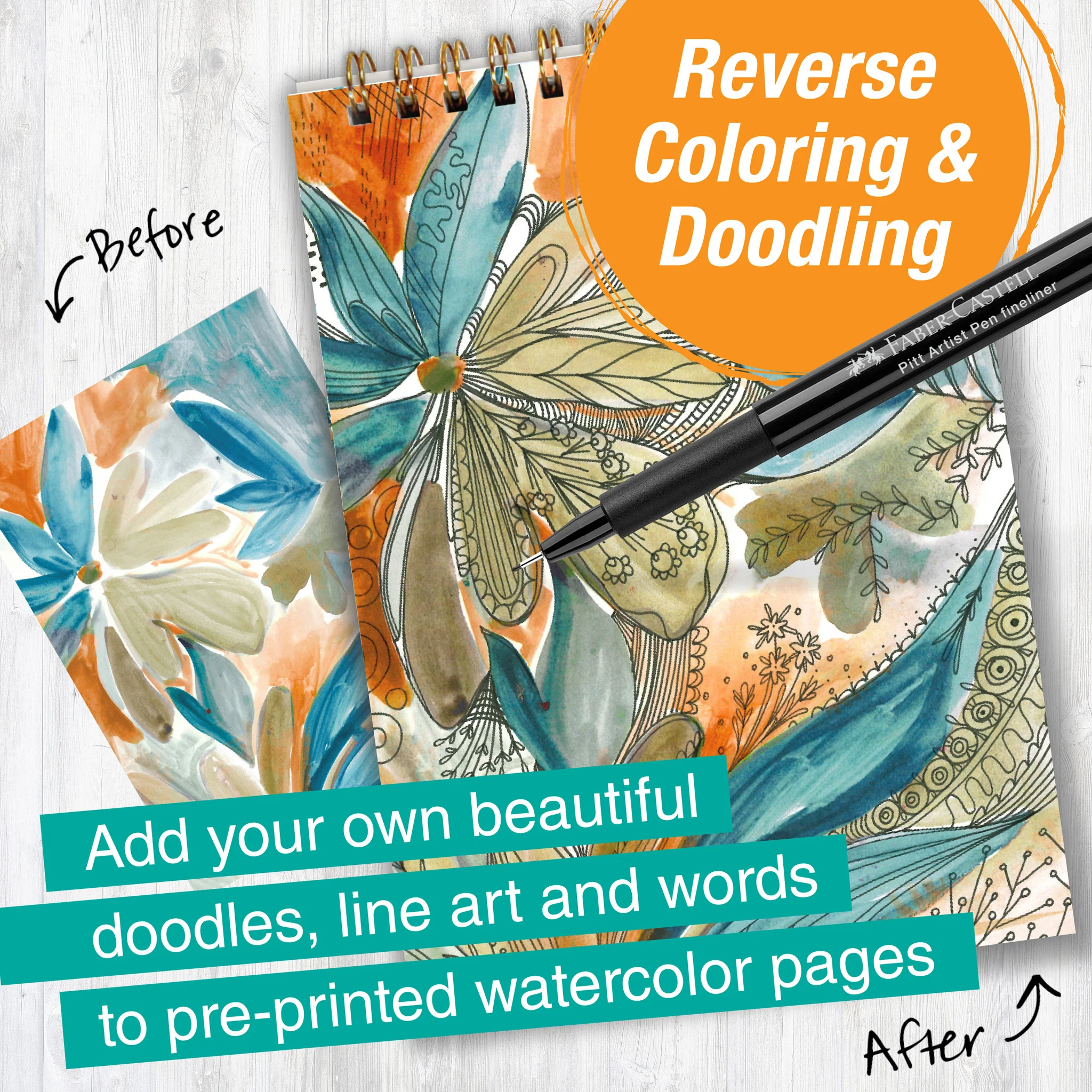 Reverse Coloring & Doodling Book - Neutrals Edition - #FC770426 - Image 3