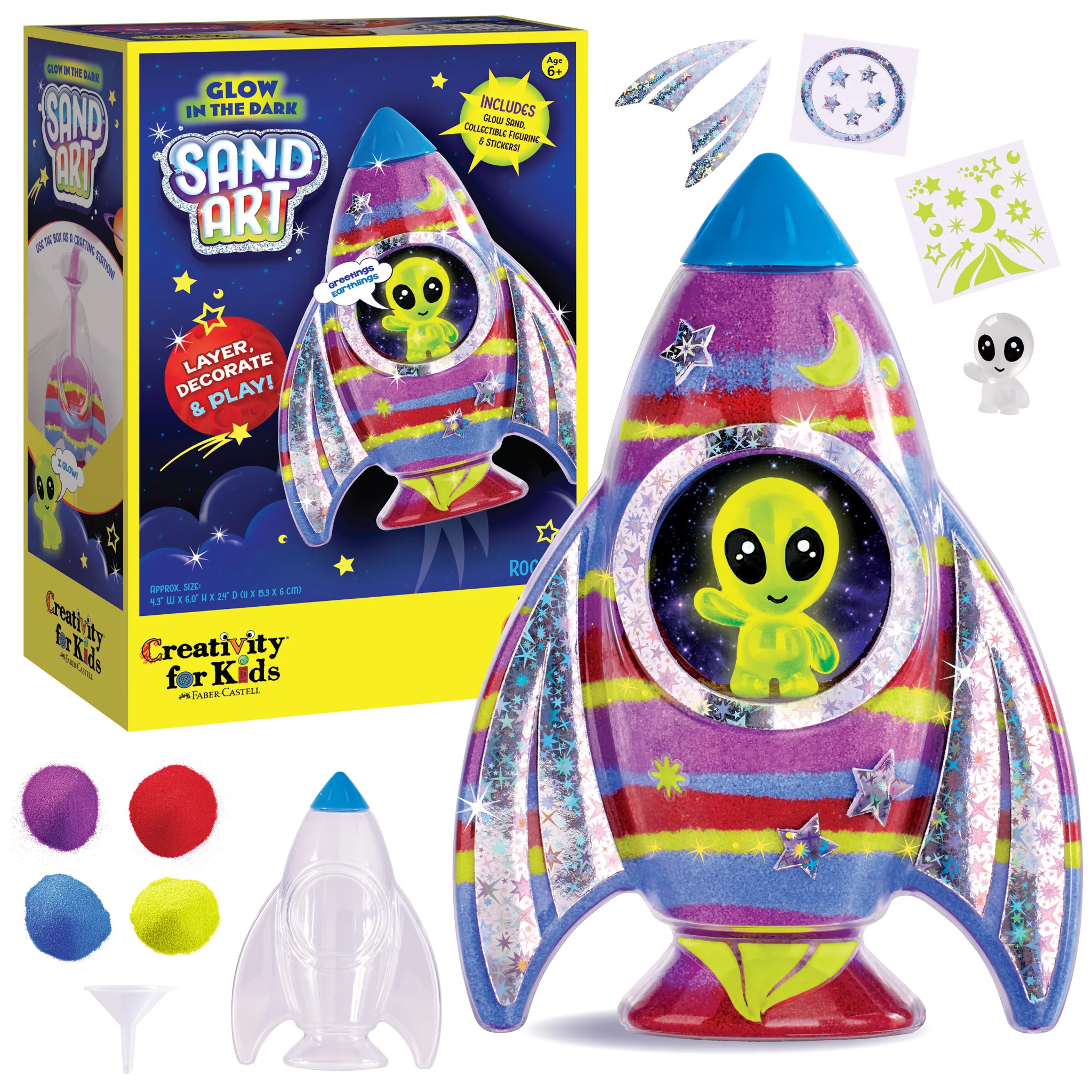 Glow in the Dark Sand Art Rocket - #6392000 - Image 2
