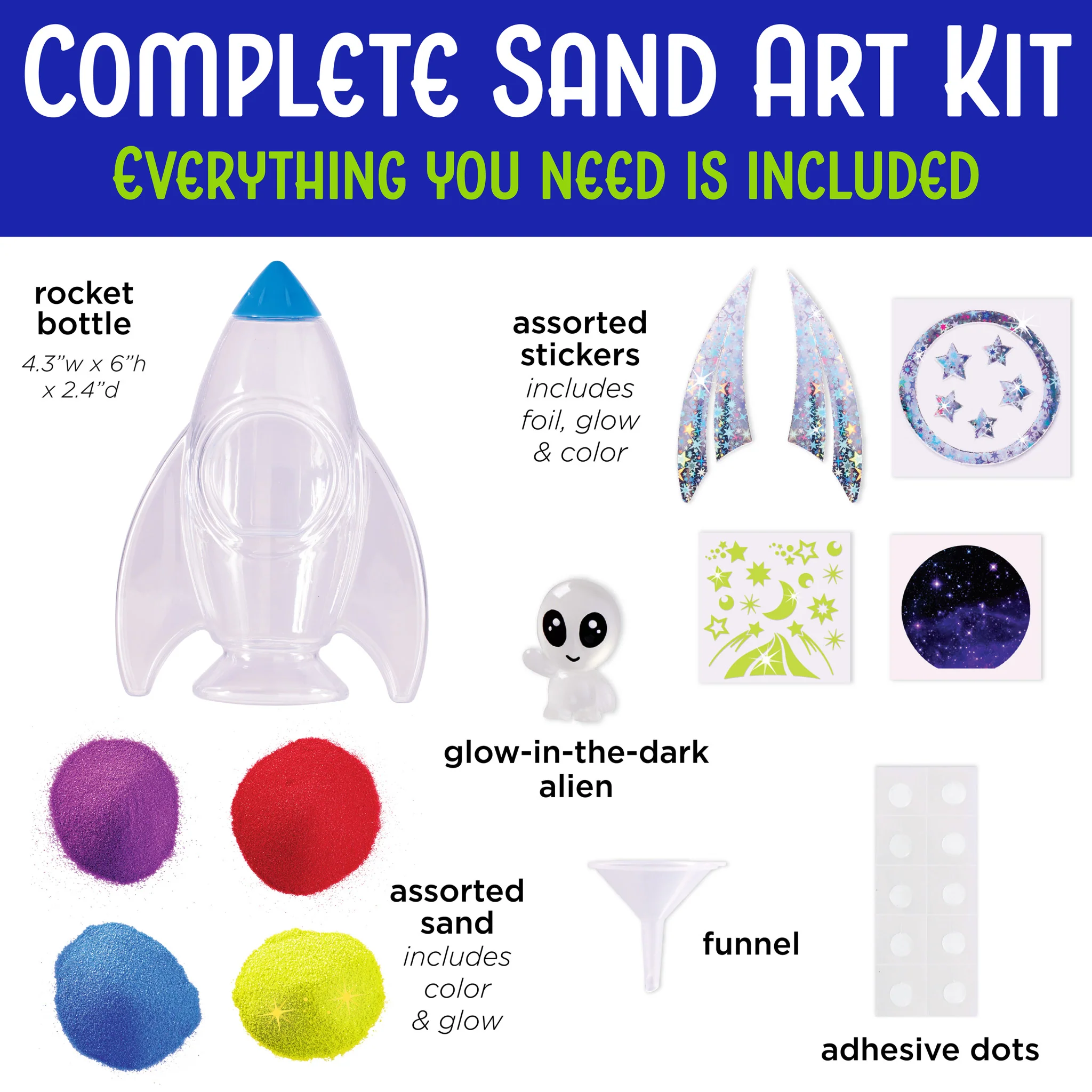 Glow in the Dark Sand Art Rocket - #6392000 - Image 4