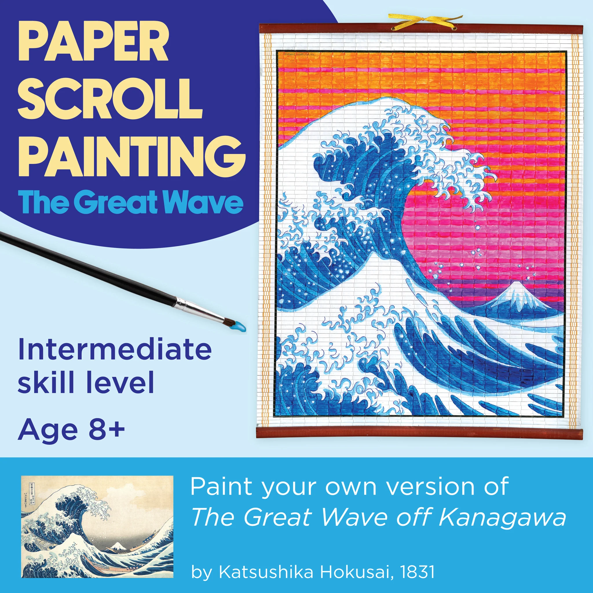 Paper Scroll Painting - The Great Wave - #FC14611 - Image 3