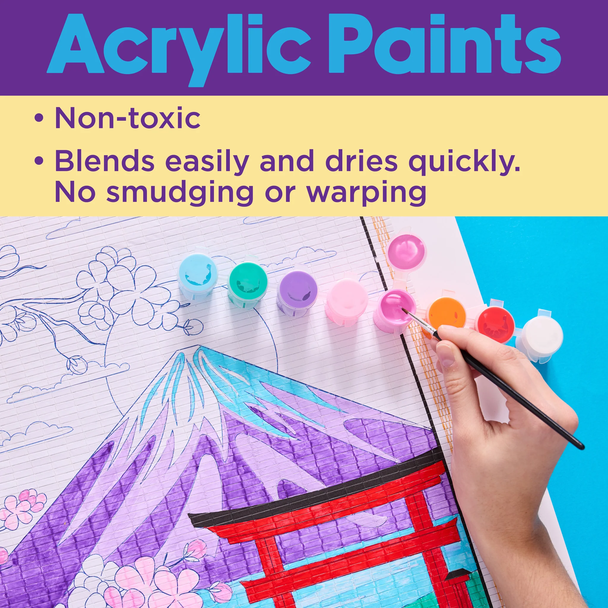 Paper Scroll Painting Kit - Mt Fuji - #FC14610 - Image 6