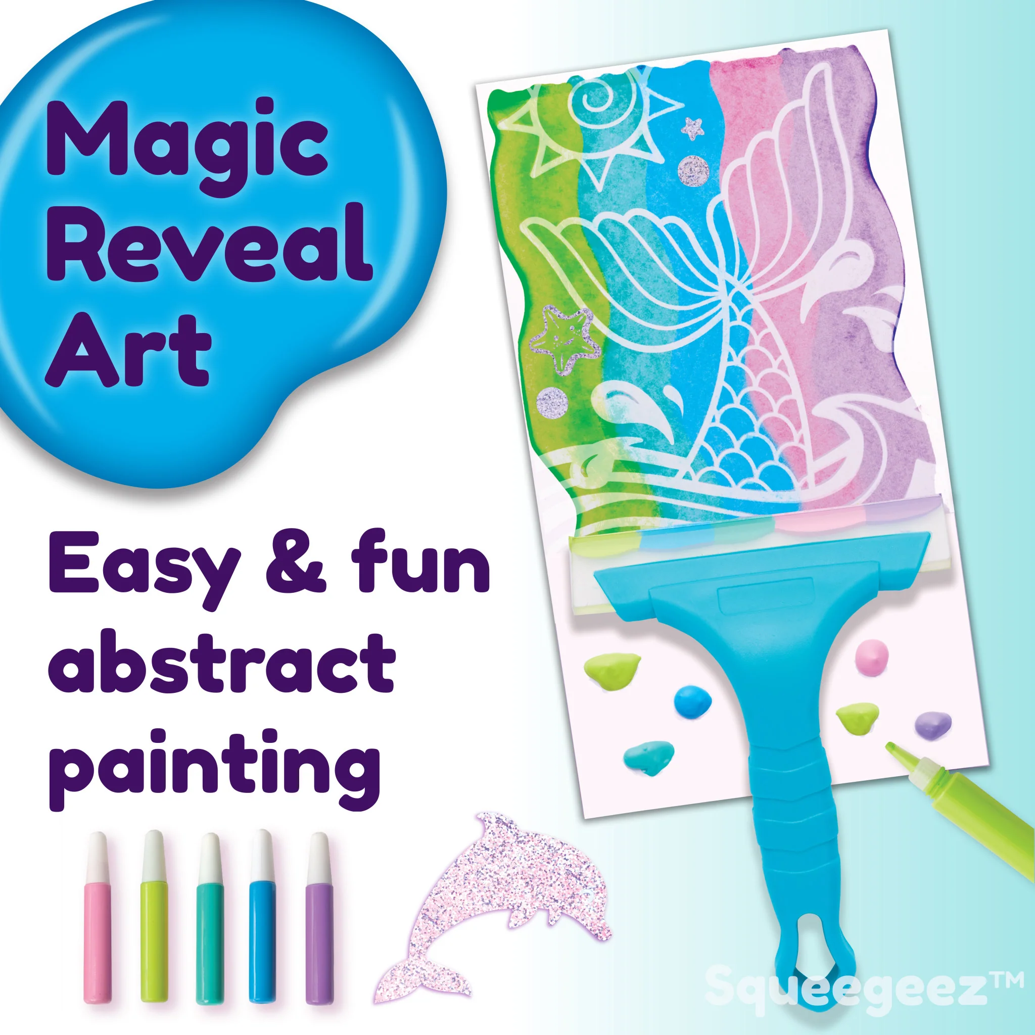 Squeegeez Magic Reveal Art Mermaid - #6411000 - Image 2