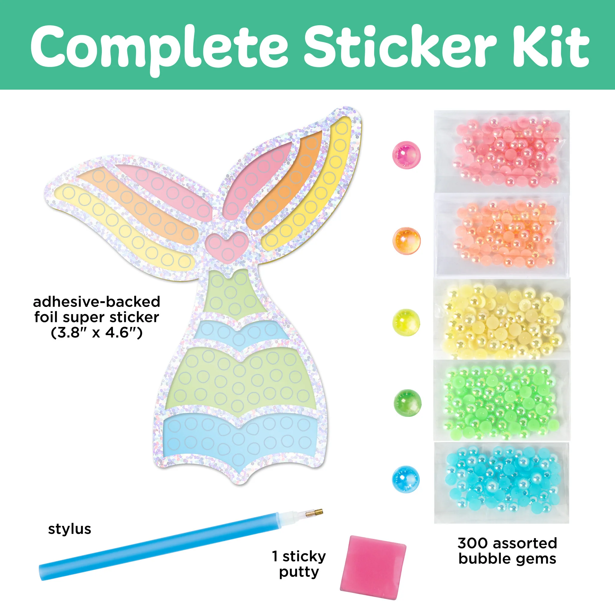 Bubble Gems™  Super Sticker Mermaid - #6470000 - Image 3