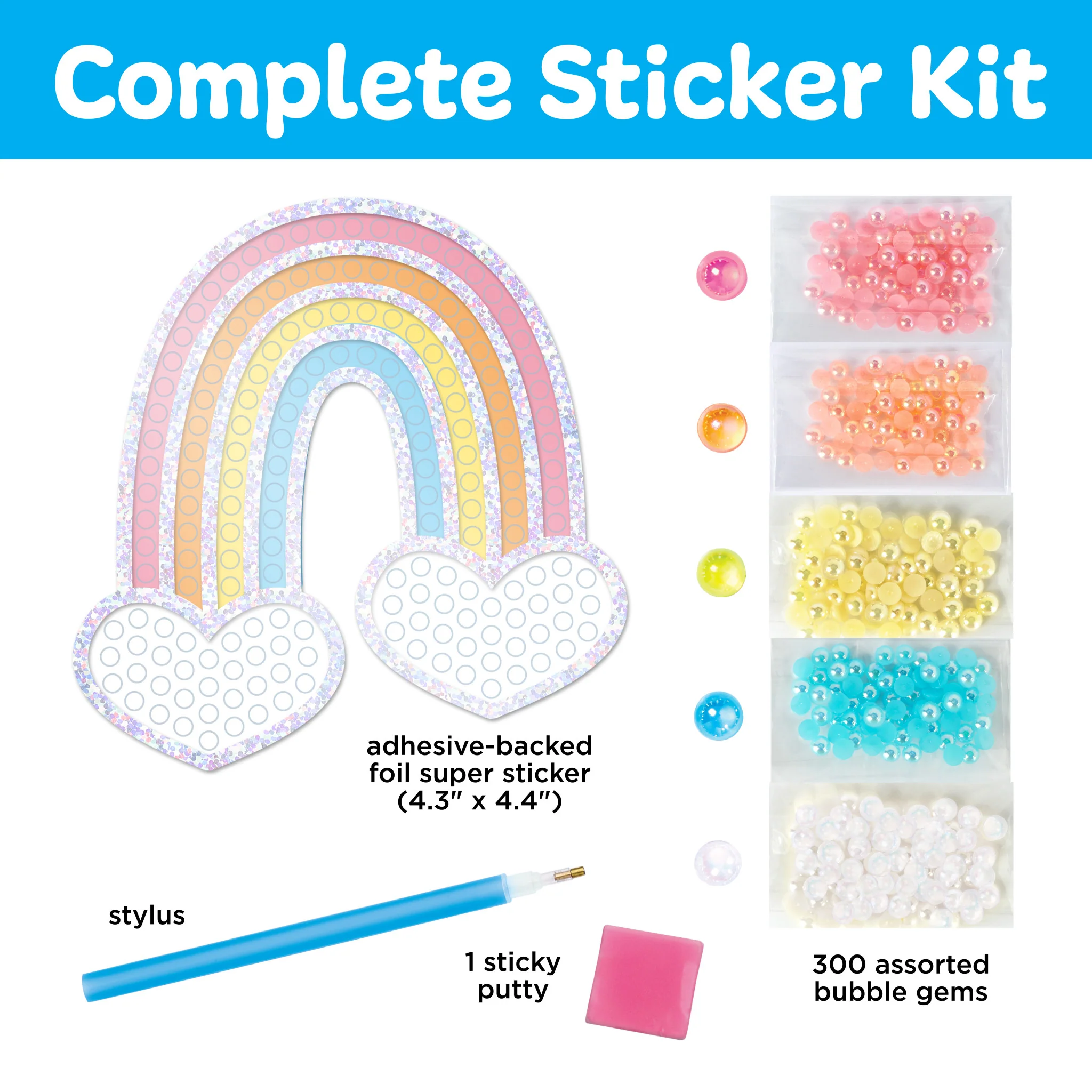 Bubble Gems™ Super Sticker Rainbow - #6469000 - Image 2