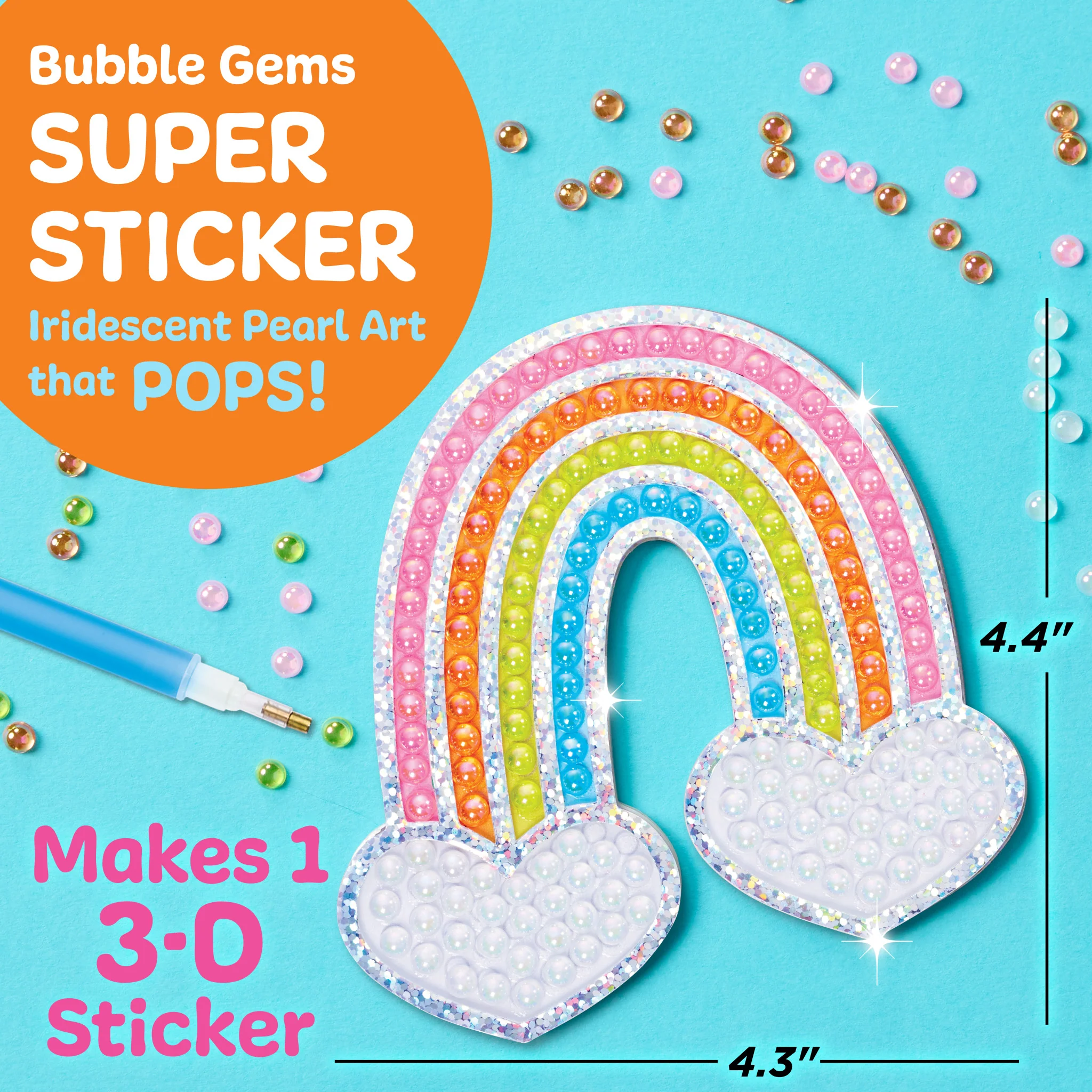 Bubble Gems™ Super Sticker Rainbow - #6469000 - Image 4