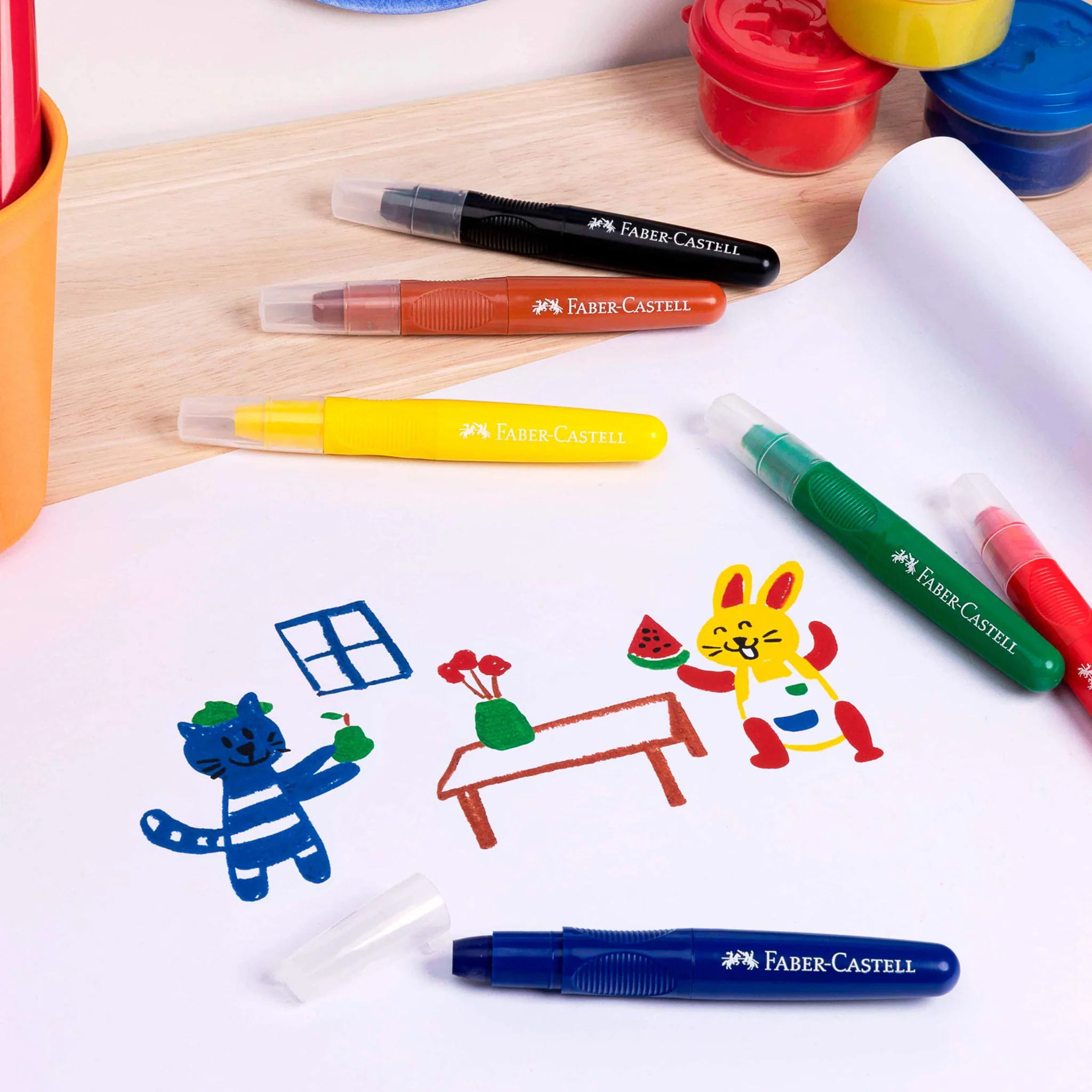 Little Creatives 6 Jumbo Creamy Crayons - #FC224010 - Image 3