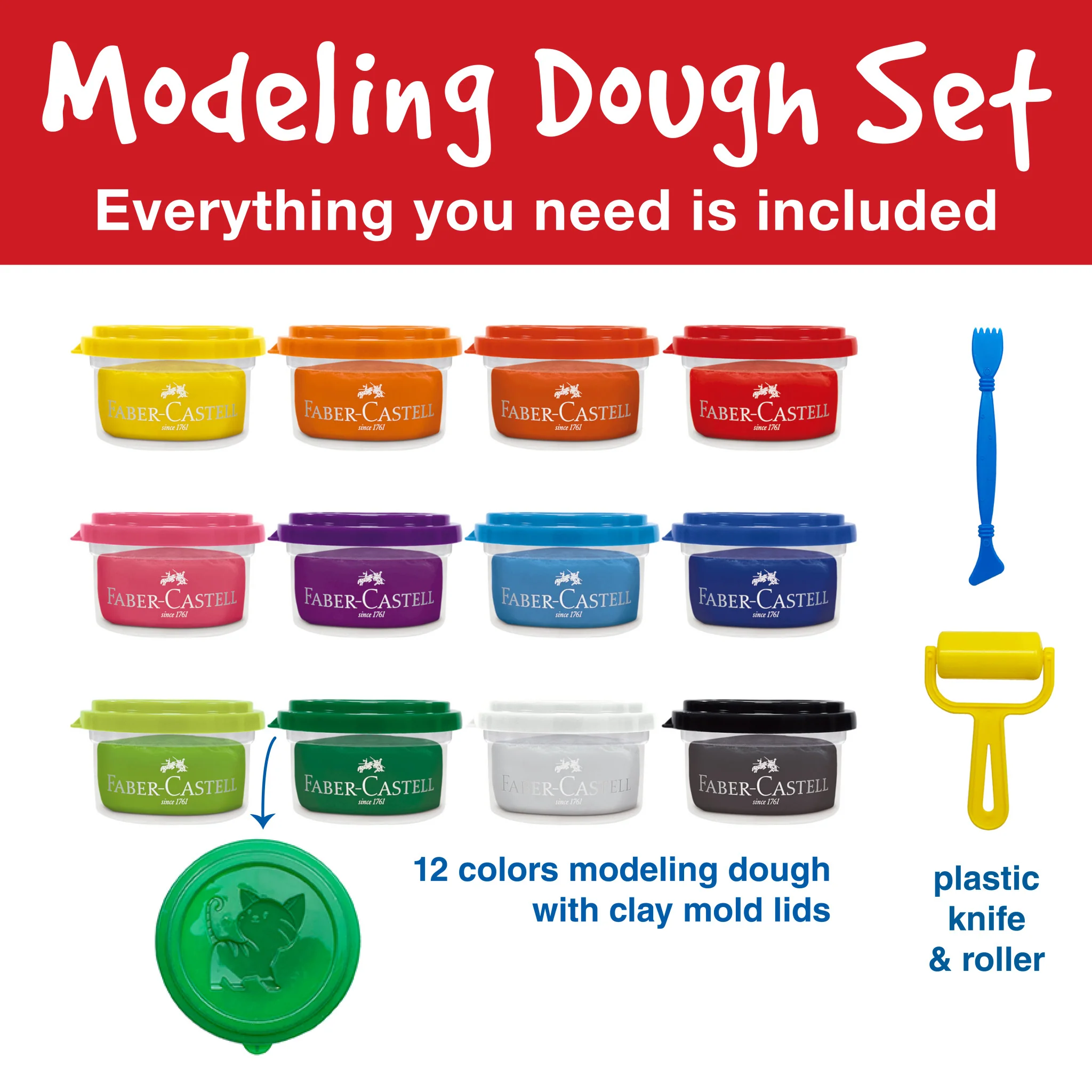 Little Creatives 12 Super Soft Modeling Dough - #FC370812 - Image 3
