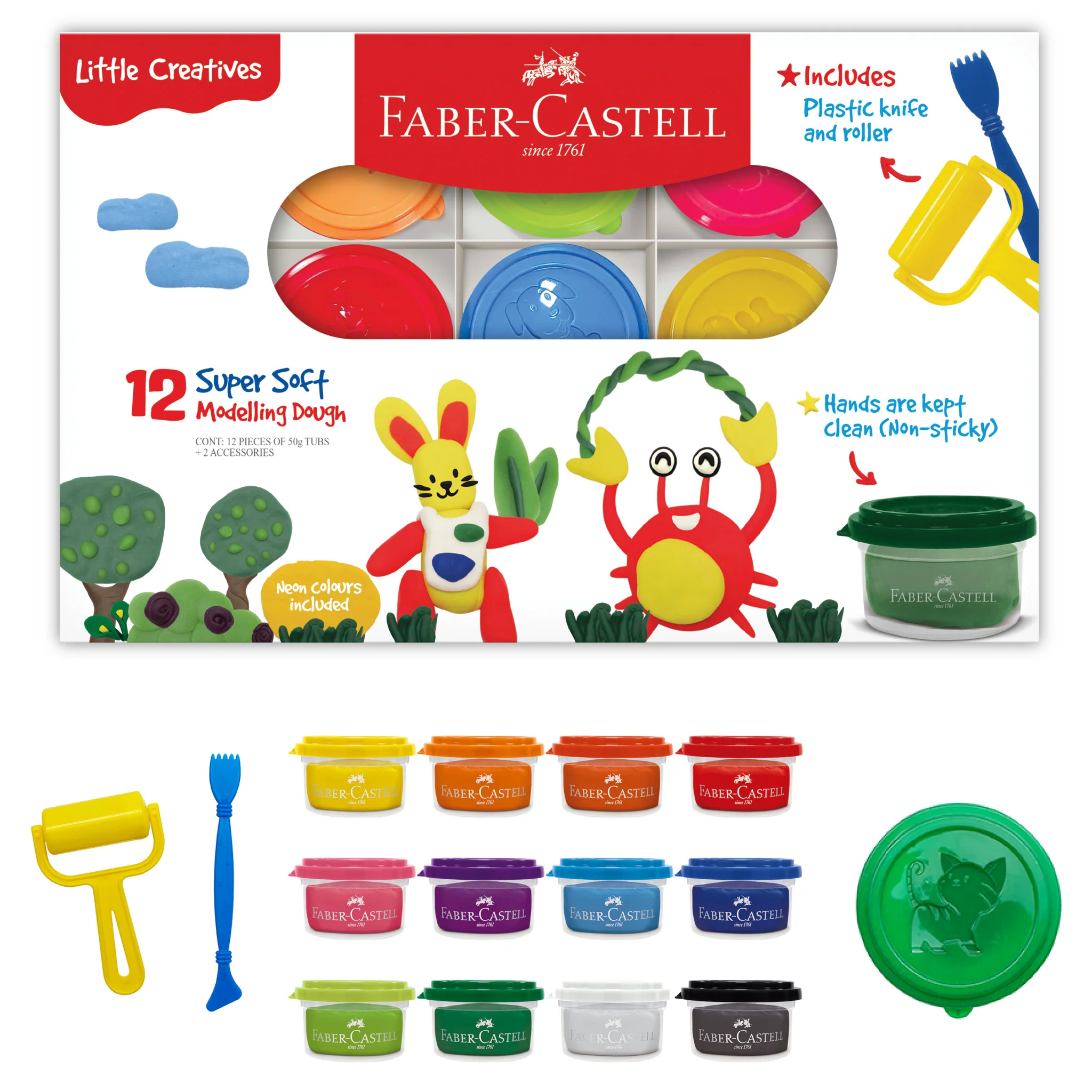 Little Creatives 12 Super Soft Modeling Dough - #FC370812 - Image 7
