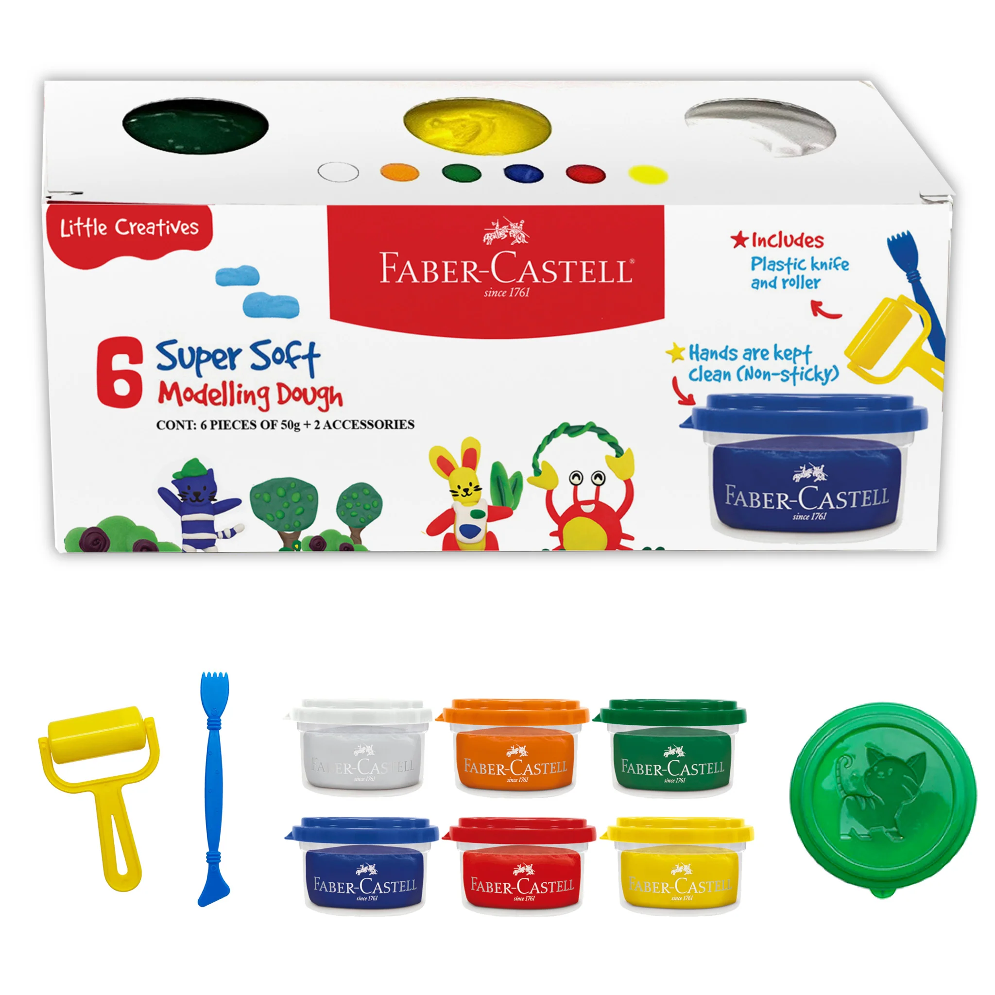 Little Creatives 6 Super Soft Modeling Dough - #FC370816 - Image 6
