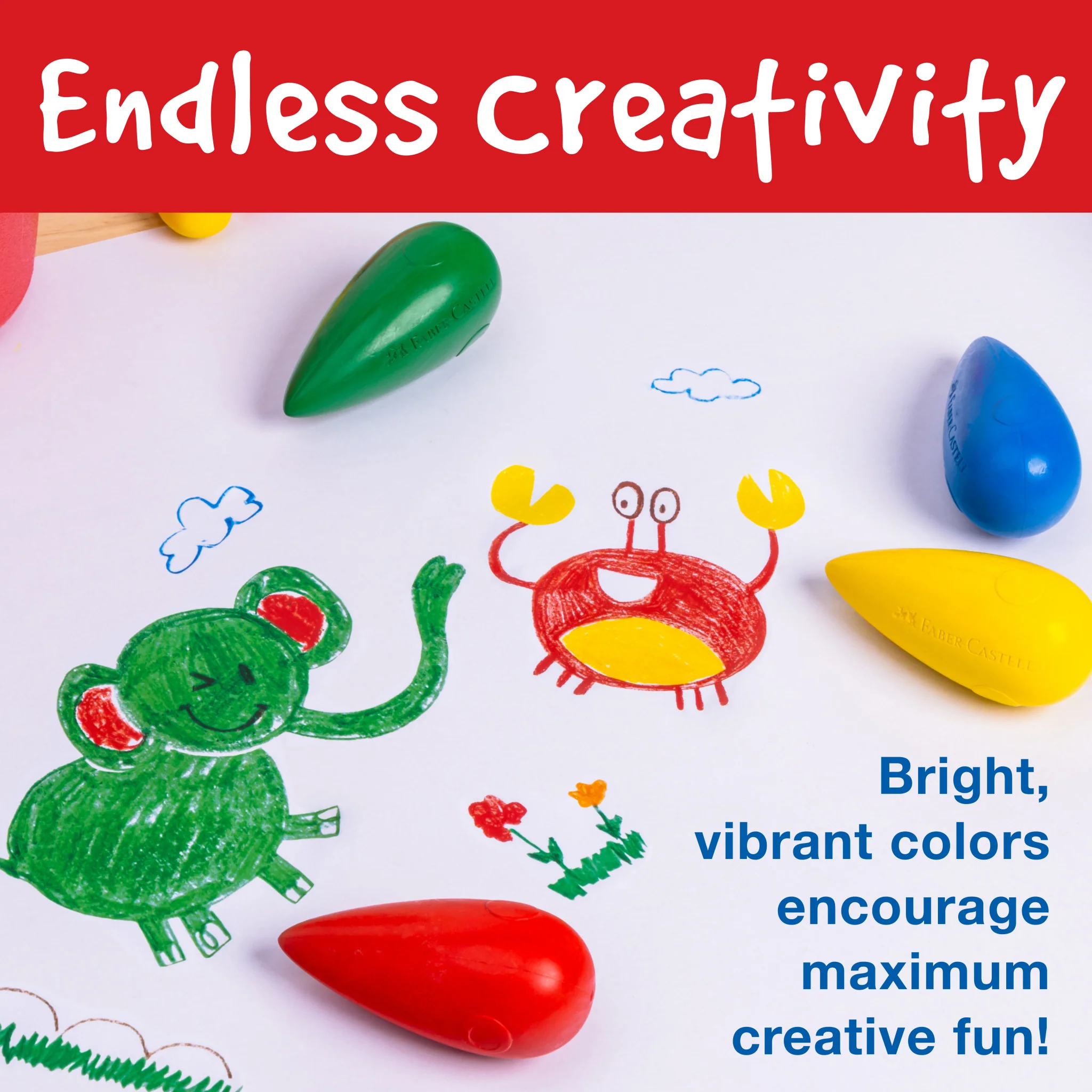 Little Creatives 4 Easy Grasp Bulb Crayons - #FC122604 - Image 6