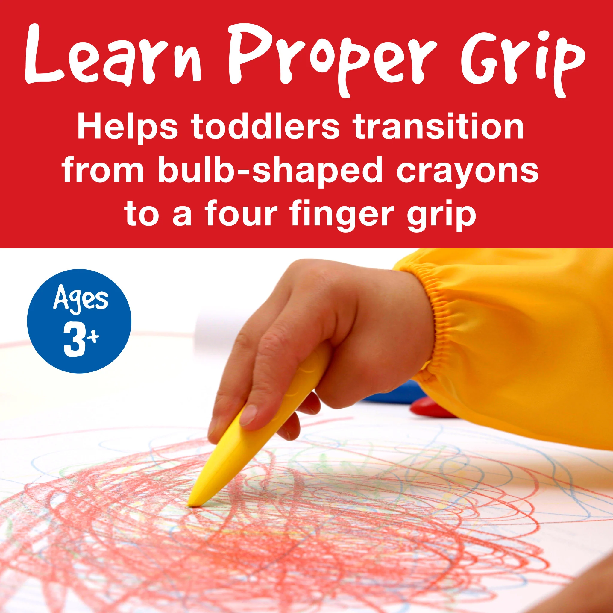 Little Creatives 6 Easy Grip Finger Crayons - #FC122606 - Image 3